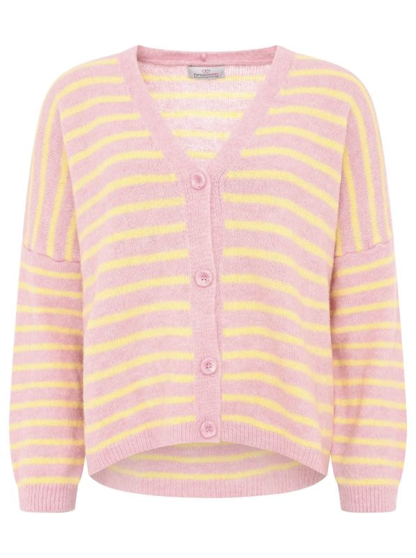 Zwillingsherz Strickjacke »"Streifen"« One Size, Loose-Fit, Langarm, Wollanteil, V-Ausschnitt