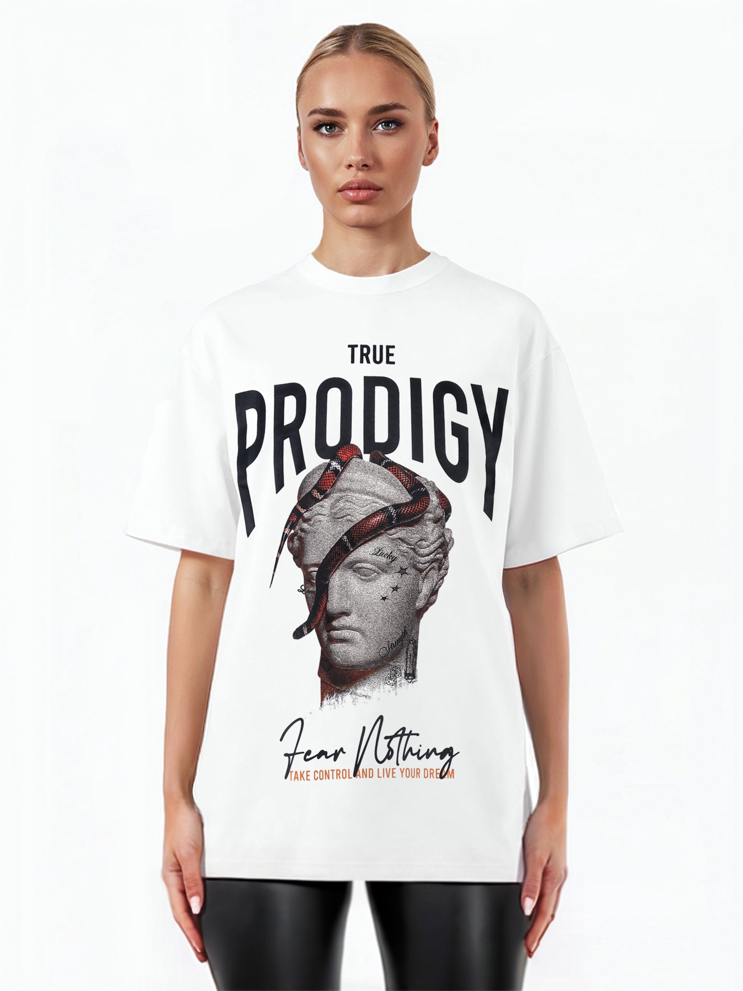 trueprodigy Oversize-Shirt »Jamie F Logo Print Oversized Rundhals«