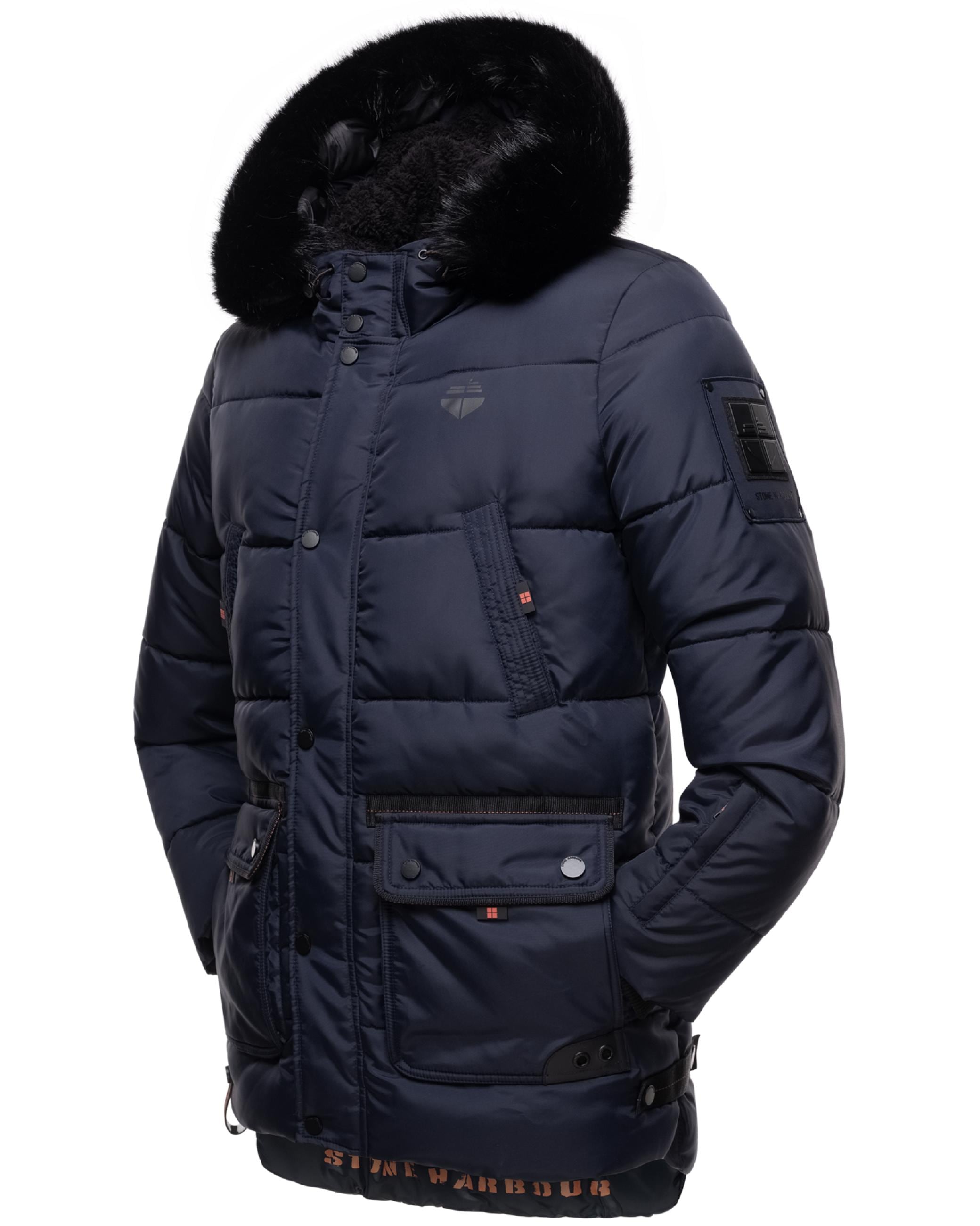 Stone Harbour Steppjacke »Winterjacke Mironoo«, mit Kapuze, stylische Outdoorjacke mit großer Kapuze