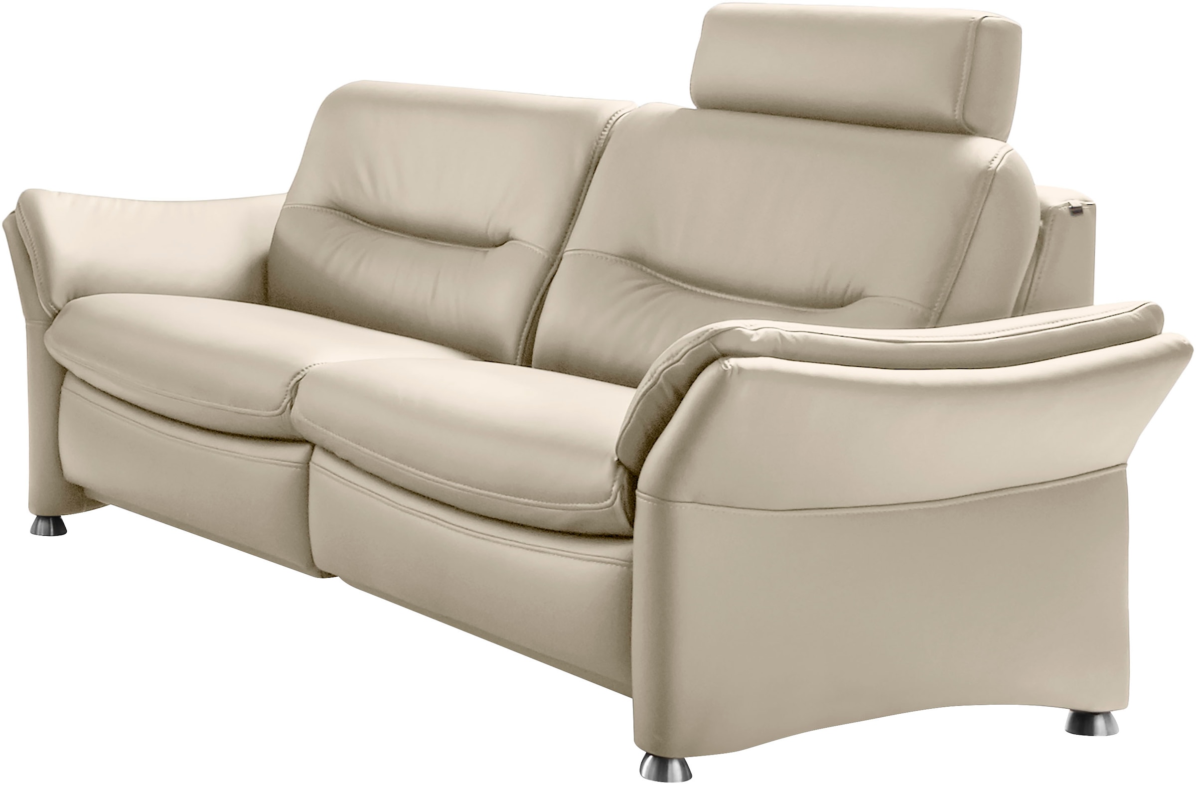 HUKLA 2,5-Sitzer »HU-SF15058 Ledersofa, Breite 194 cm«, aus Leder, optional Kopfstütze u. WallAway-Funktion