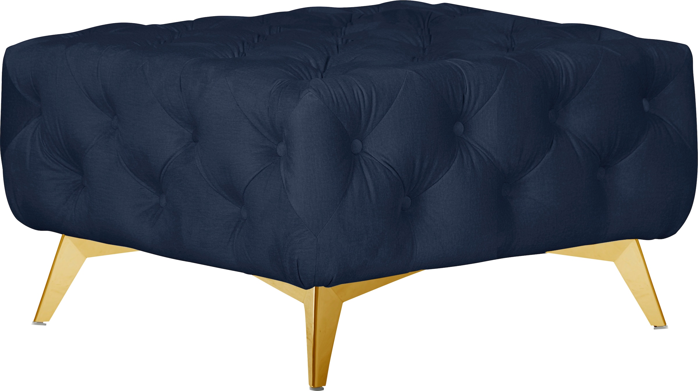 Leonique Polsterhocker »Amaury« Chesterfield-Optik, Breite 80cm, Fußfarbe wählbar