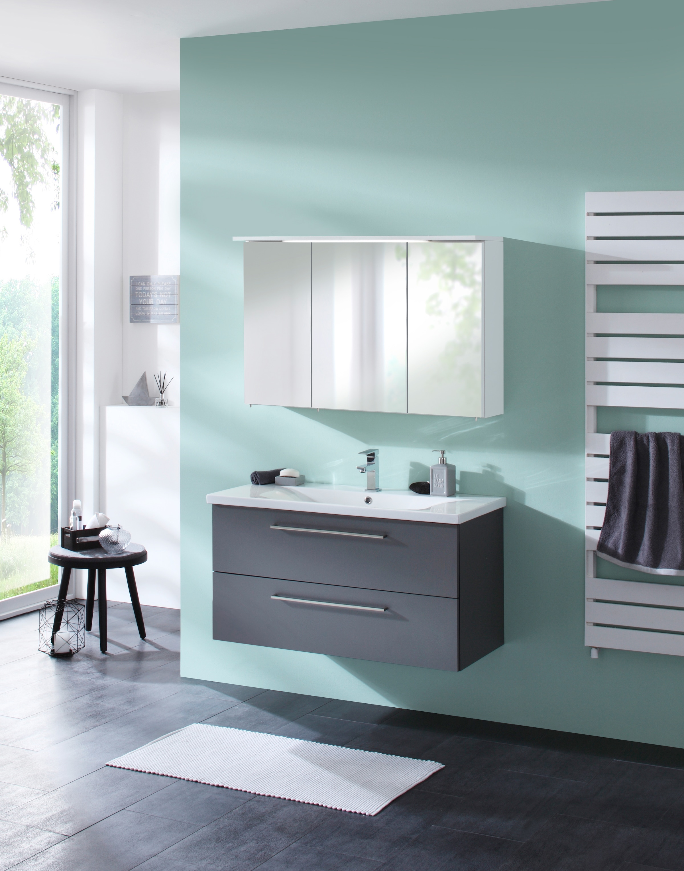 welltime Spiegelschrank »Flex«, Breite 100 cm, mit 3D-Spiegeleffekt