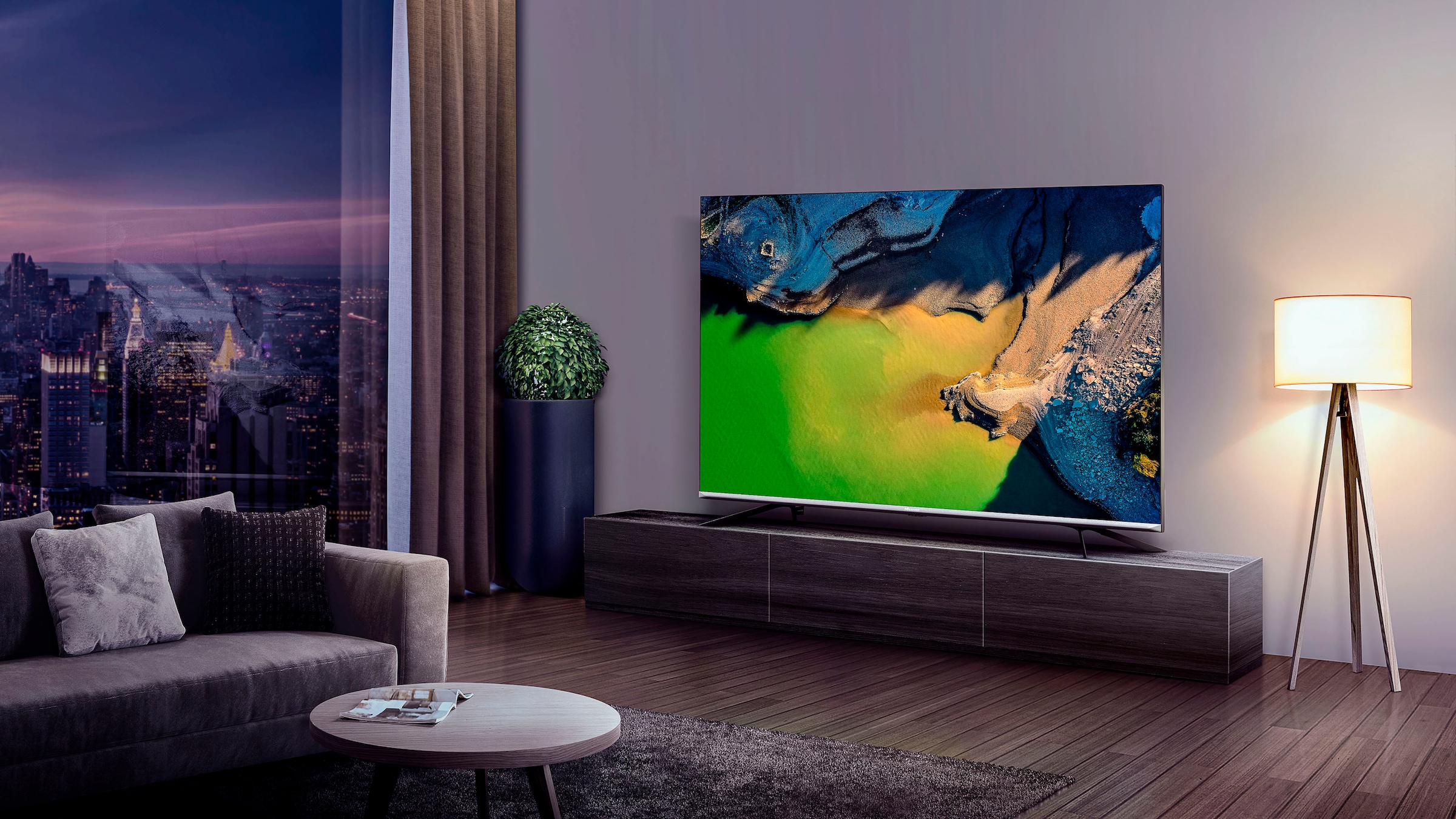 Hisense QLED-Fernseher »55E76GQ«, 139 cm/55 Zoll, 4K Ultra HD, Smart-TV,  Quantum Dot, Dolby Vision & Atmos, USB Recording jetzt im OTTO Online Shop | alle Fernseher