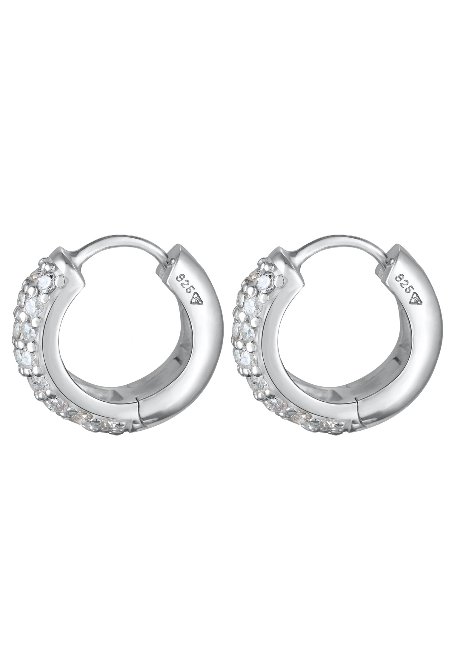Kuzzoi Paar Creolen »Ohrringe Creolen Zirkonia Funkelnd Elegant 925 Silber«