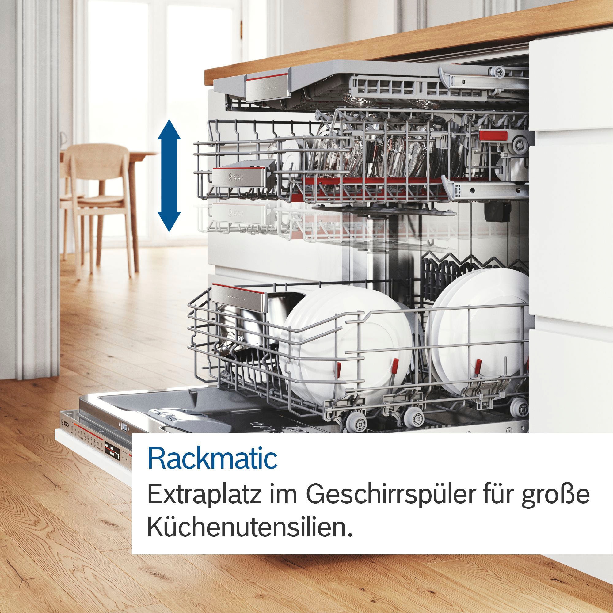 BOSCH vollintegrierbarer Geschirrspüler Serie 4 »SBH4ECX21E«, 14 Maßgedecke