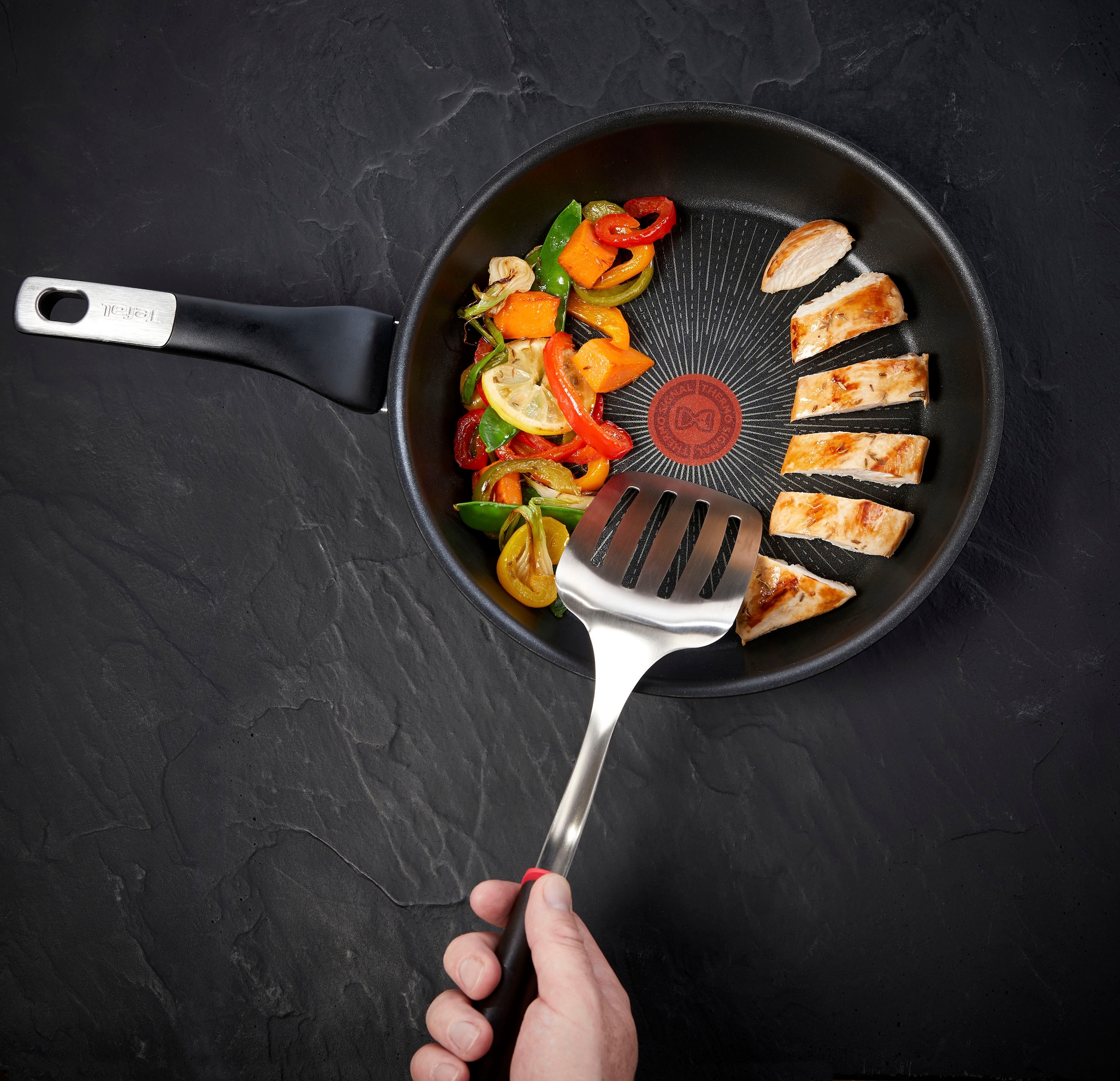Tefal Bratpfanne »Unlimited«, Aluminium, (1 tlg.), kratzfest, Induktionspfanne, Temperaturanzeiger, Made In France