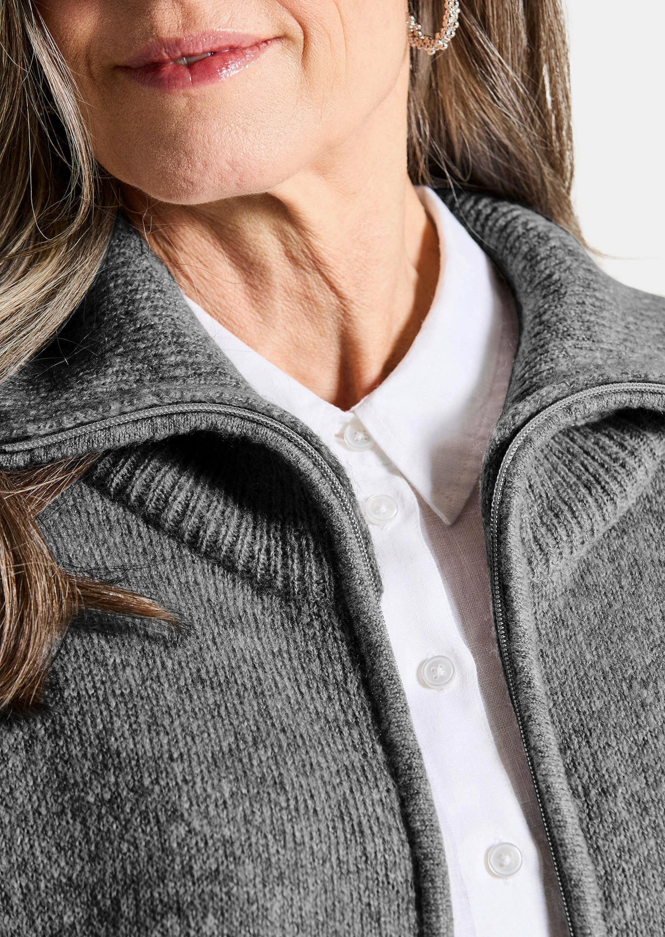 GOLDNER Kurzweste »Melierte Weste mit Reißverschluss«