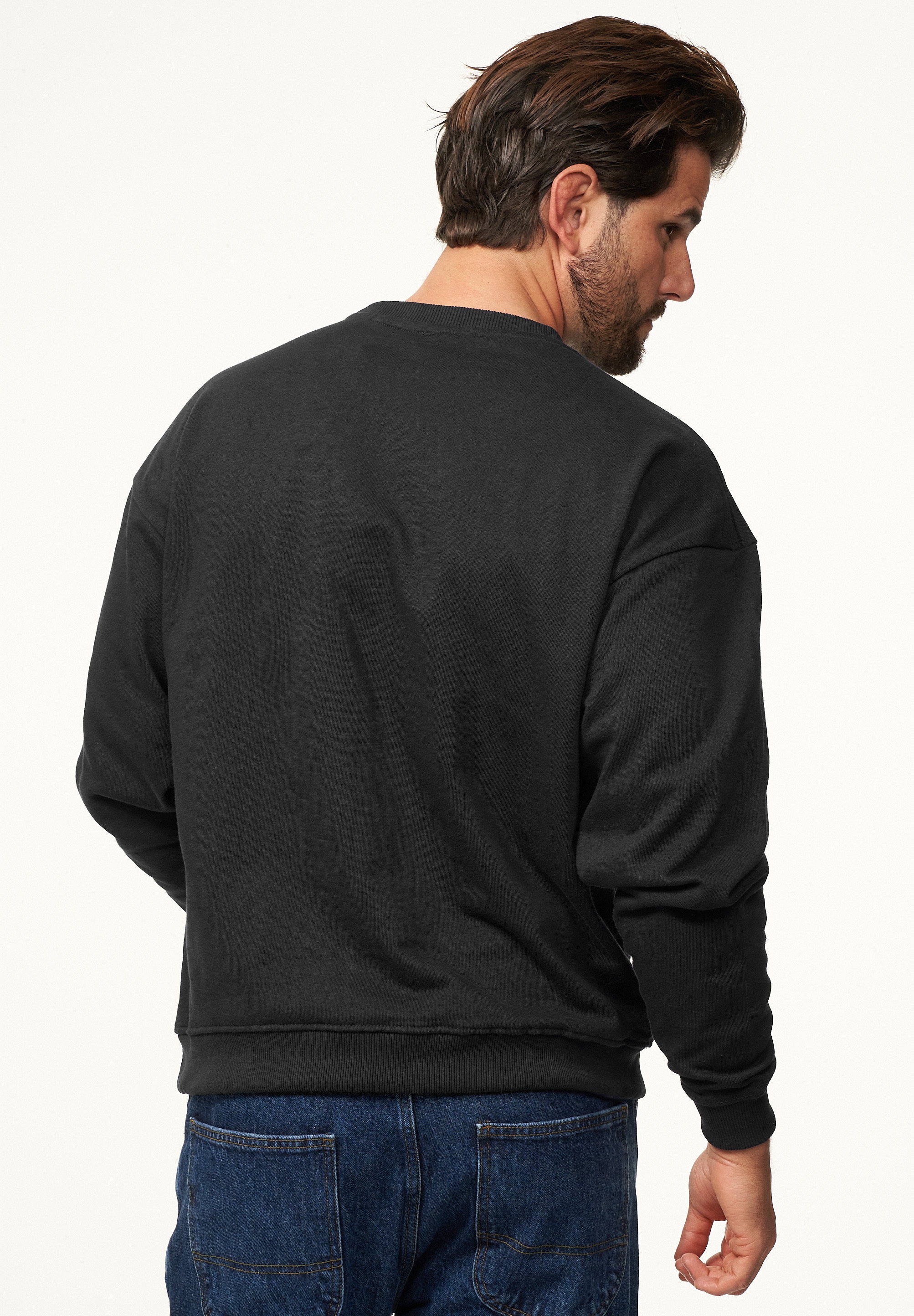 SOULSTAR Sweatshirt »Oversize Crew-Neck Pullover Sweater für Herren«, Herren Oversize Pullover mit Rundhals-Ausschnitt Crew-Neck Sweater
