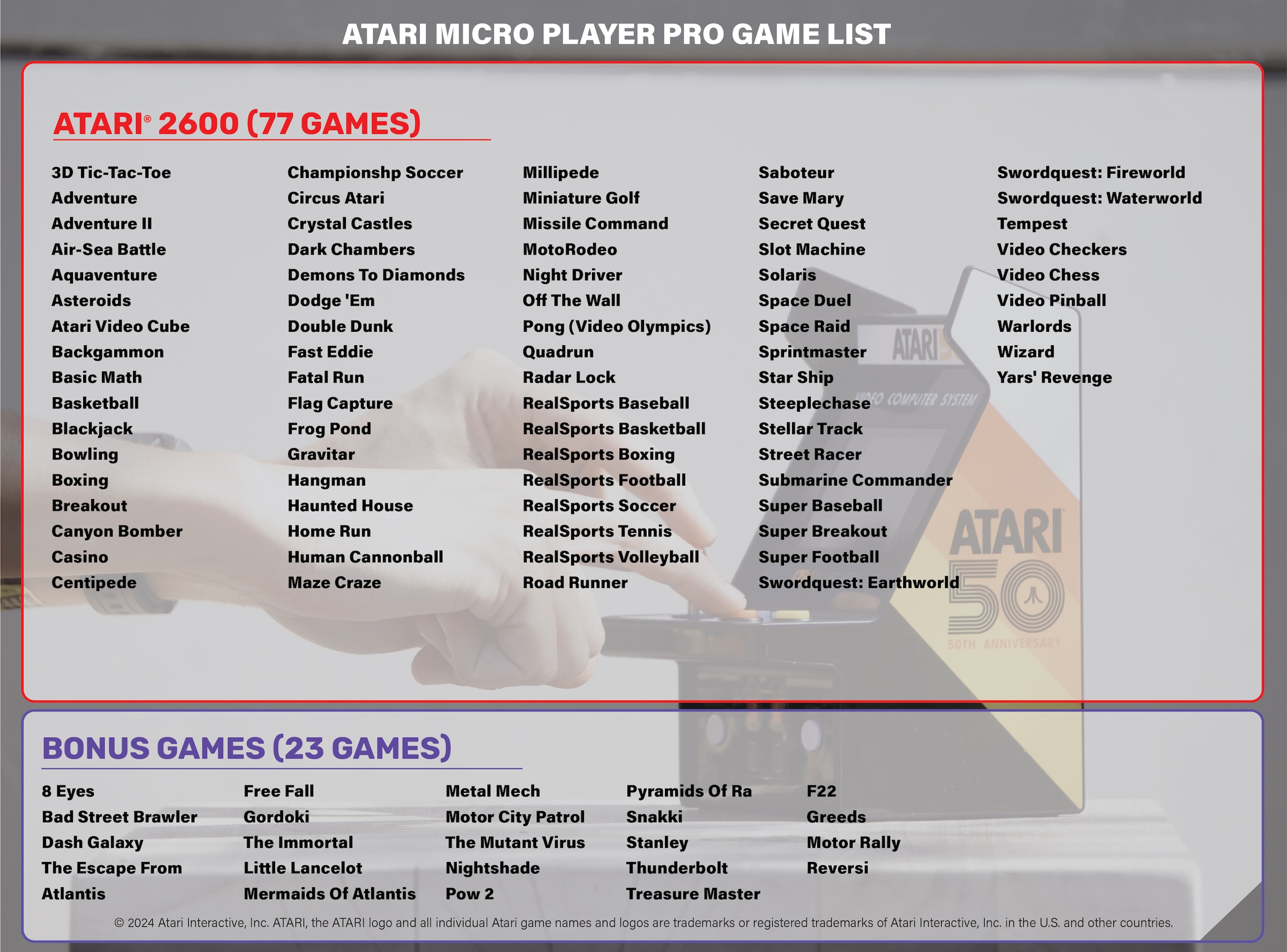 ATARI Retro Konsole »ATARI Micro Player Pro«