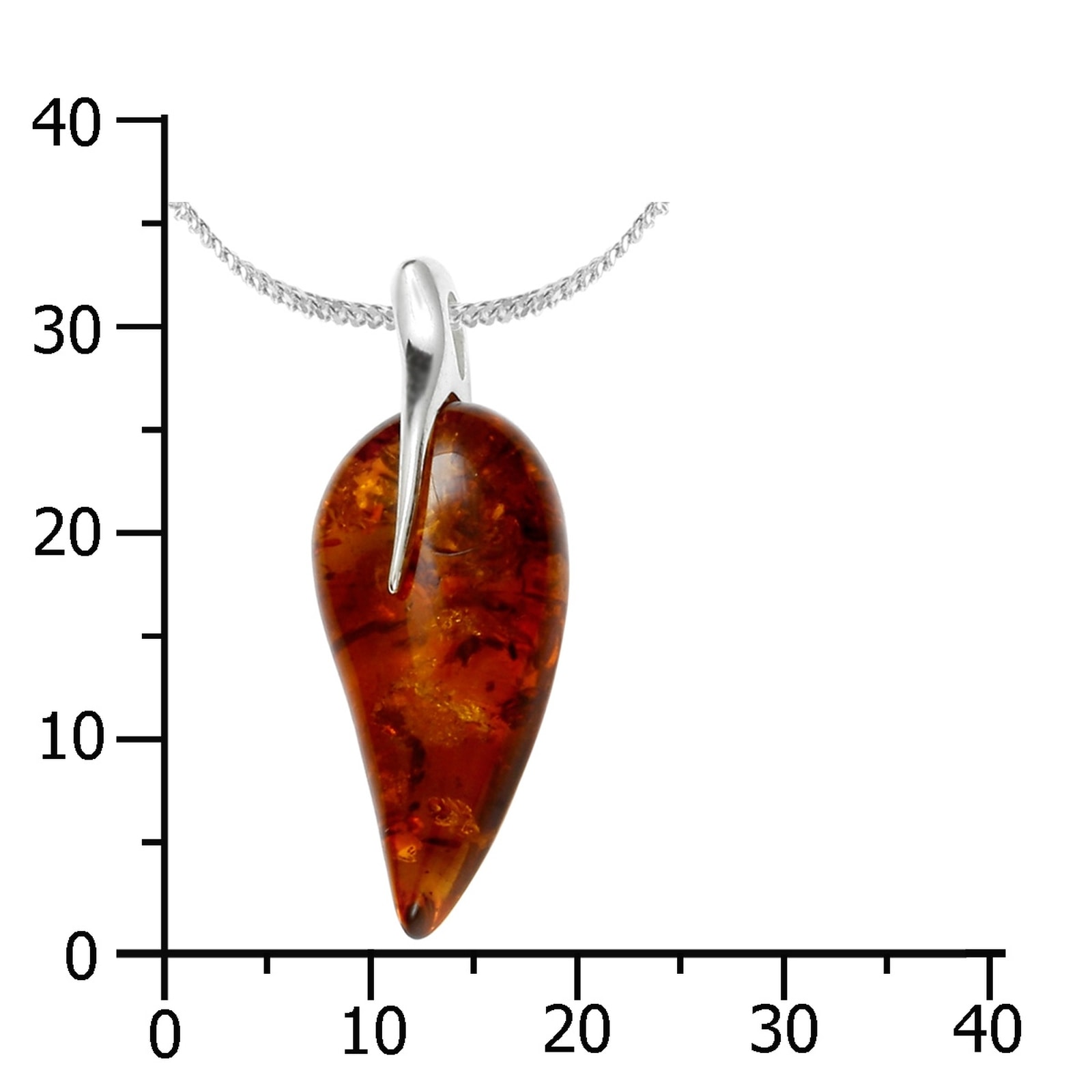 OSTSEE-SCHMUCK Kette mit Anhänger »- Lotti - Silber 925/000 - Bernstein«