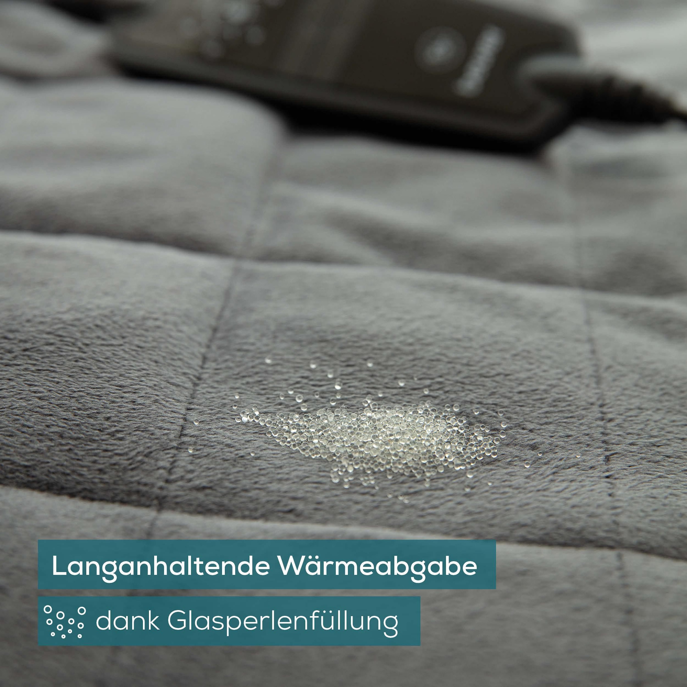 BEURER Heizkissen »HK 145 Cosy Weight Green Planet, umarmende Wärme«, anschmiegsames Wärmekissen mit Glasperlenfüllung