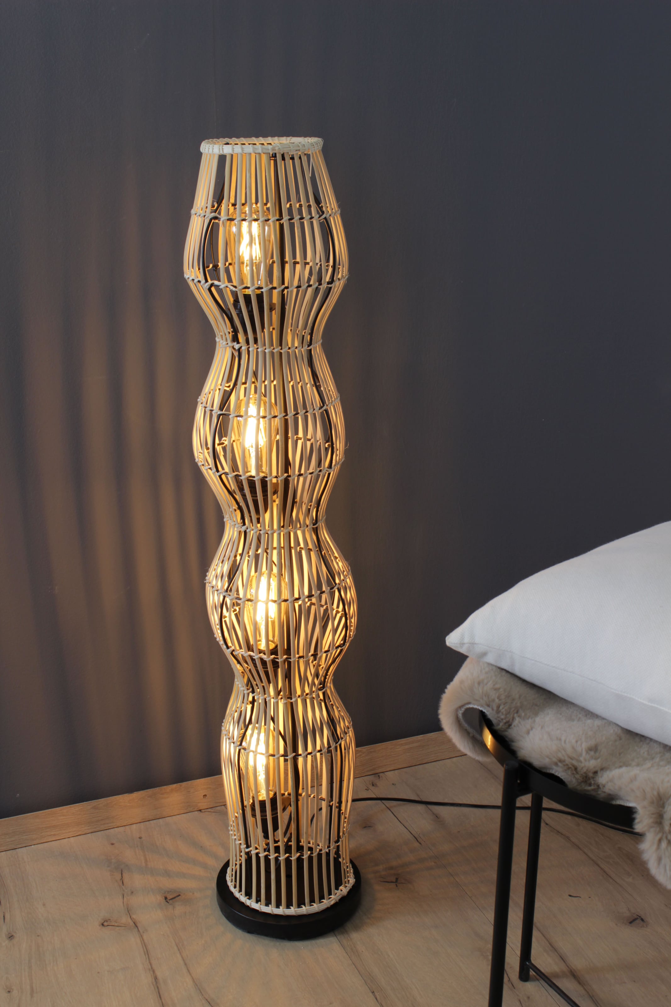 ECO-LIGHT Stehlampe »Bamboo«, 4 flammig, Leuchtmittel E27 | ohne Leuchtmittel