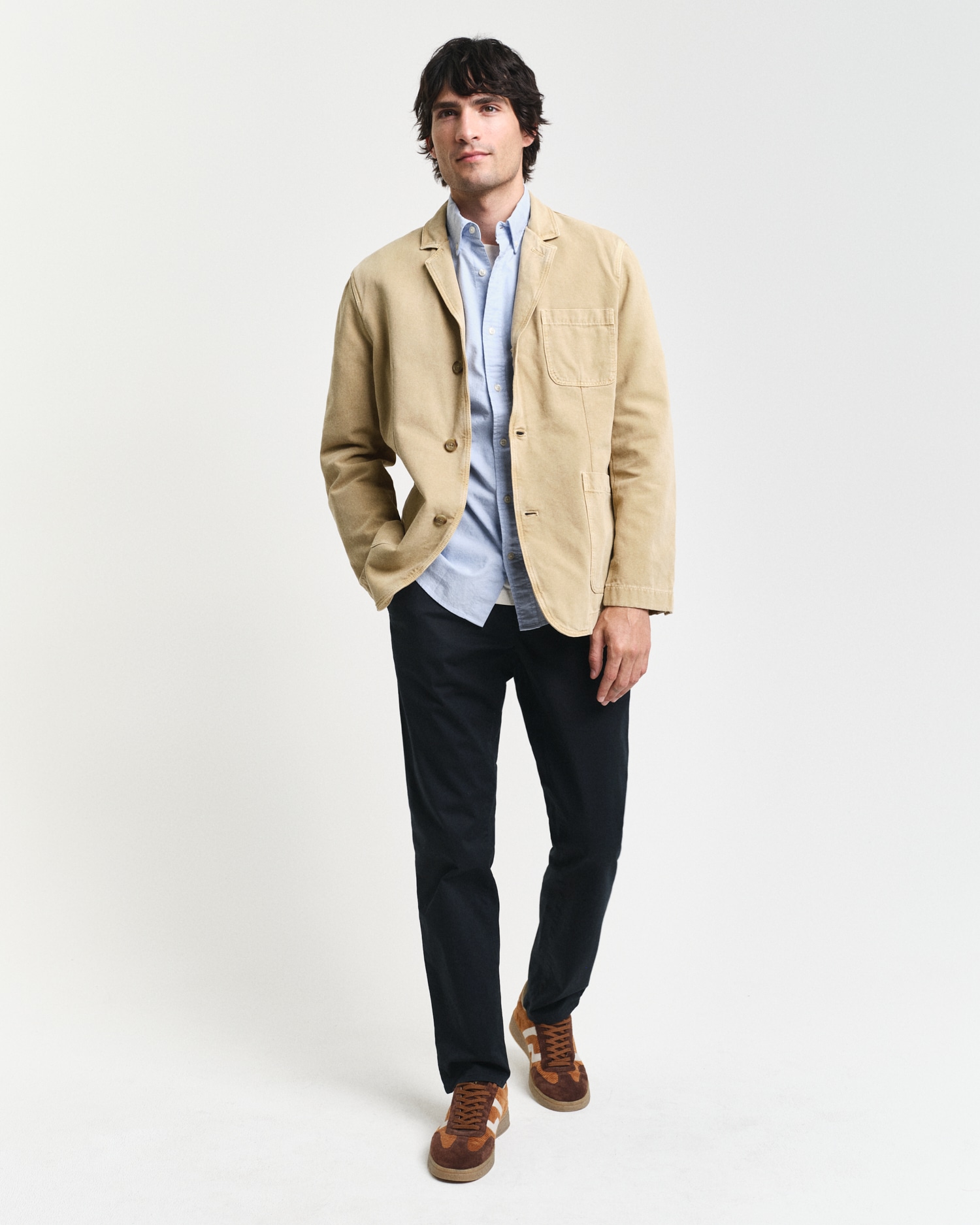 Gant Langarmhemd »Slim Fit Oxford Hemd strukturiert langlebig dicker«, Oxford Hemd Slim Fit