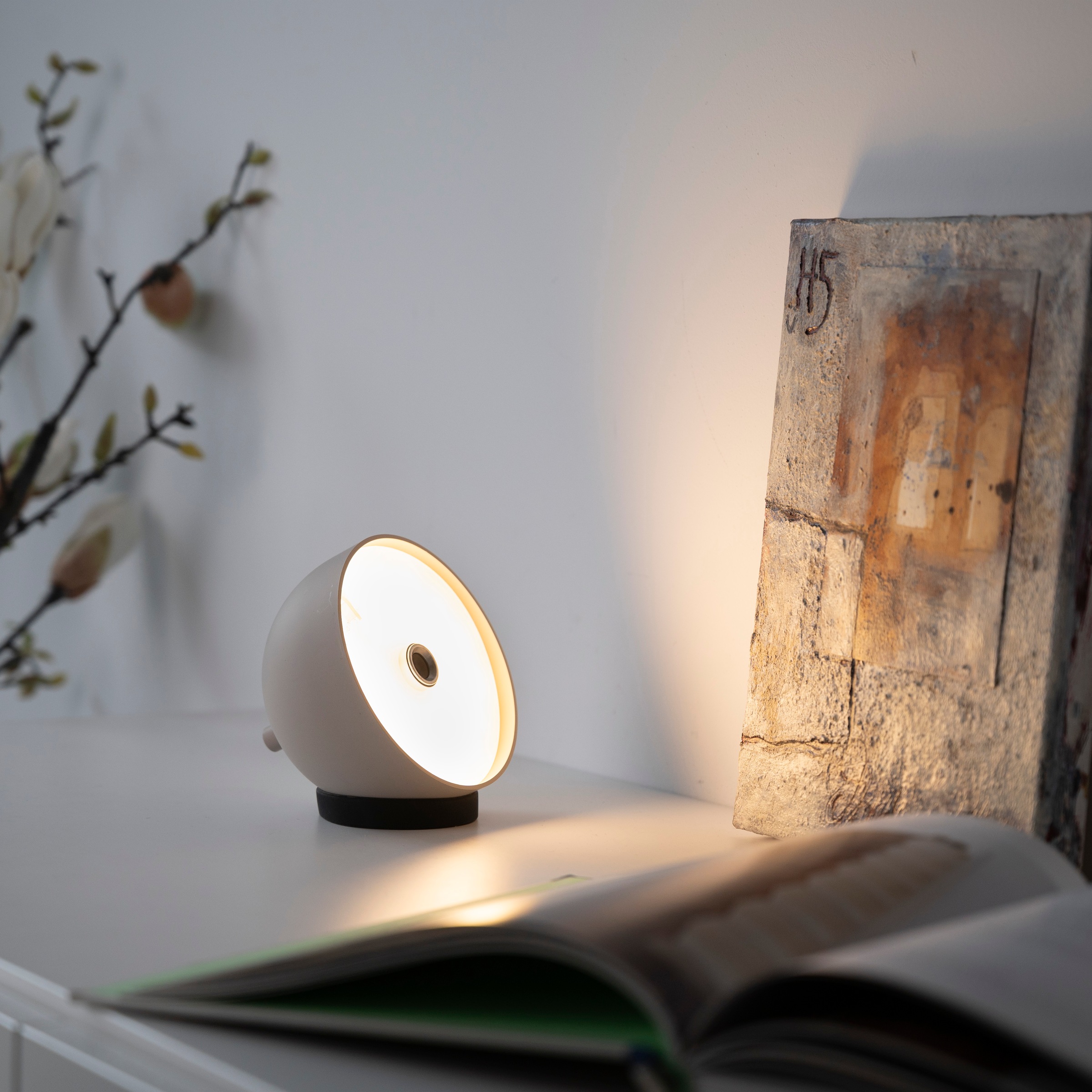 SCHÖNER WOHNEN-Kollektion LED Tischleuchte »BELLIS« LED-Board 1 Stk. Warmweiß SCHÖNER WOHNEN Kollektion, Touchdimmer, Memoryfunktion, IP54, Akku