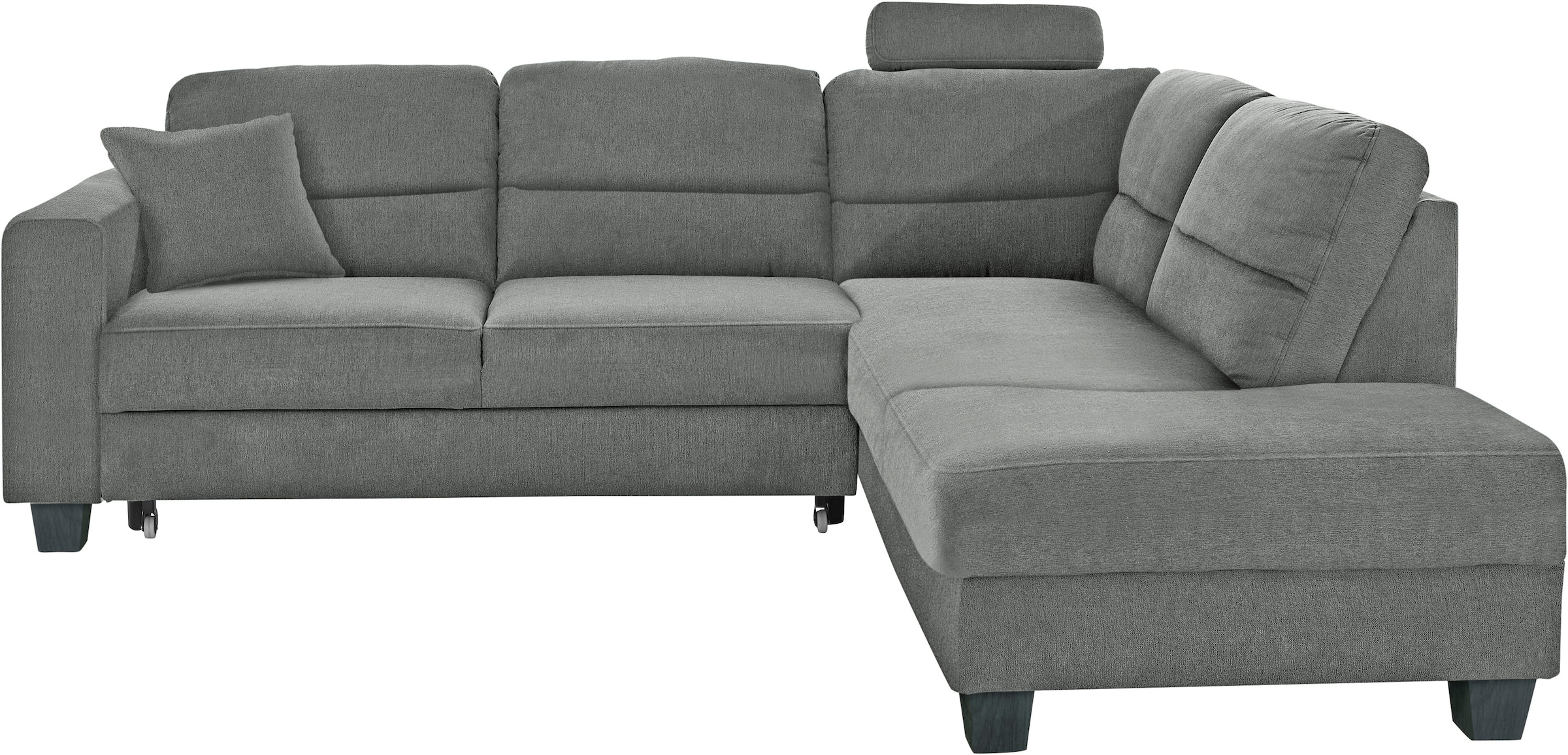 TRENDMANUFAKTUR Ecksofa »Chamber, zeitlos & elegant, bequem, L-Form«, inklusive einer Kopfstütze, wahlweise Schlaffunktion, B/T 245/203cm