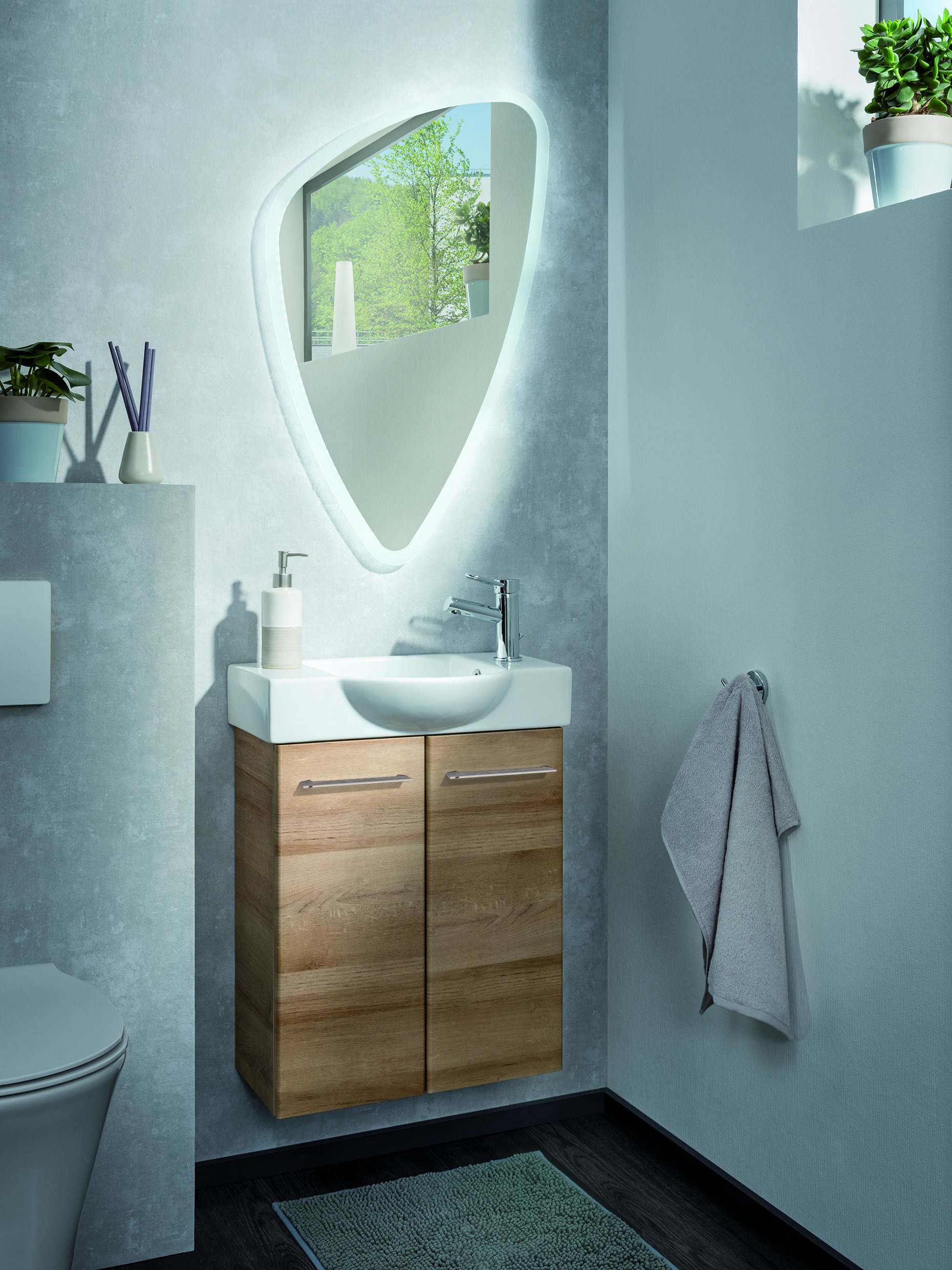 FACKELMANN Waschbeckenunterschrank »SBC«, Badmöbel für Gäste-WC, Breite ca.  55 cm bei OTTO