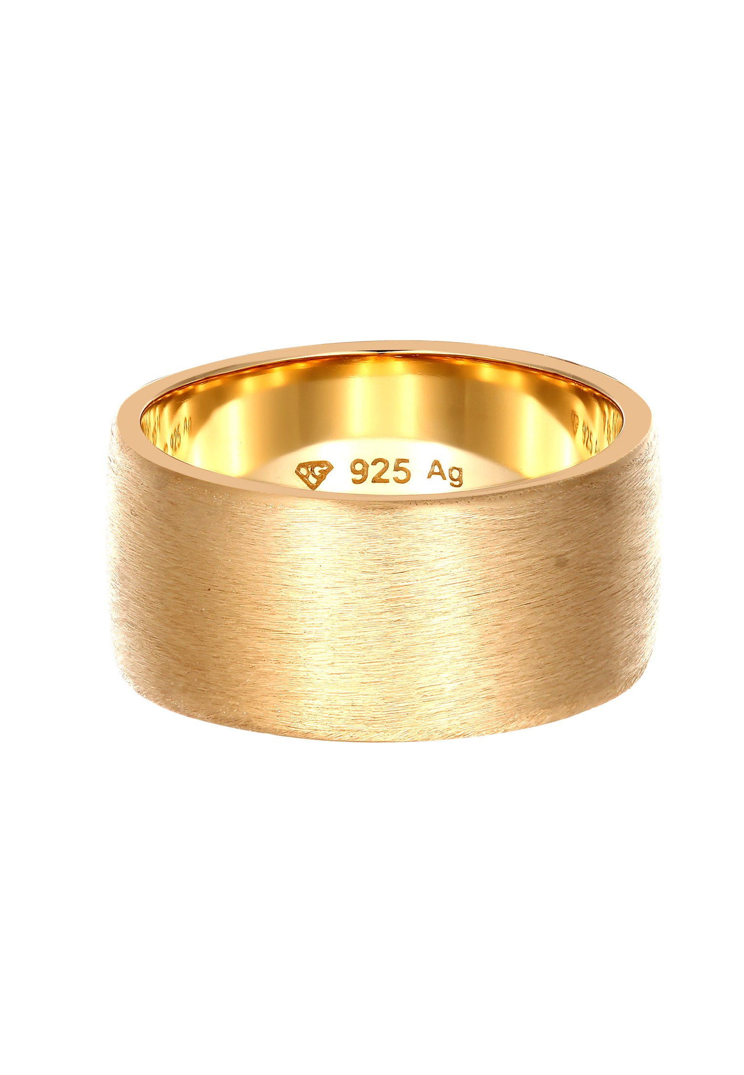 Elli Silberring »Ring Bandring Breit Matt Gebürstet Basic 925 Silber«