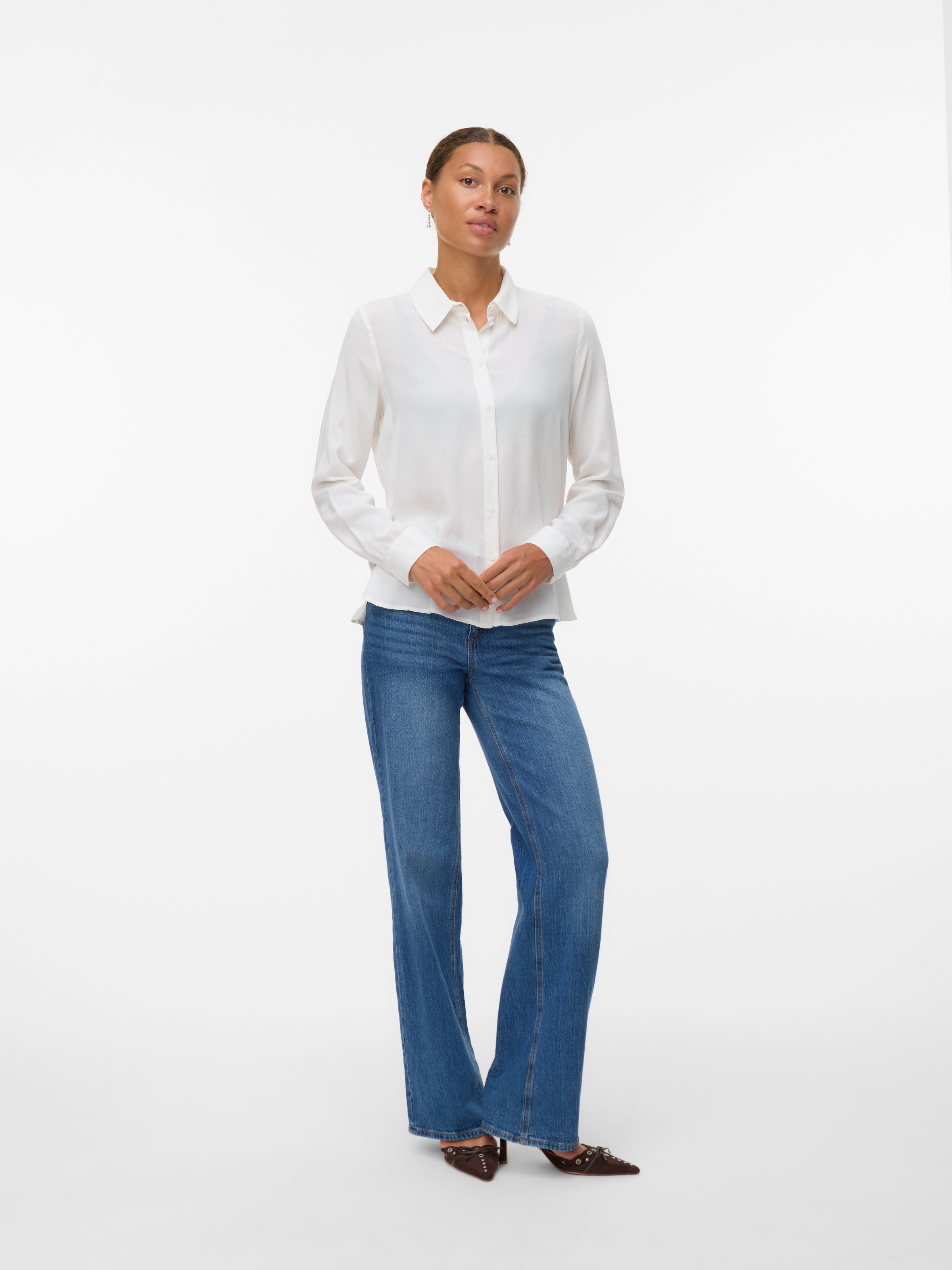 Vero Moda Hemdbluse »VMBUMPY L/S BASIC SHIRT WVN GA NOOS«