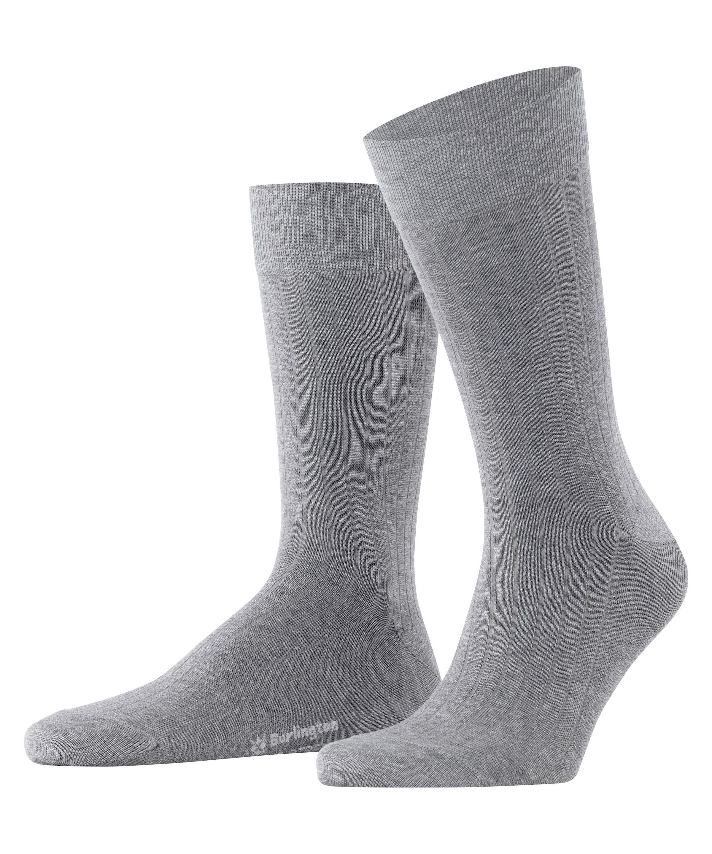 Burlington Socken »Duke Street« Einheitsgröße 40-46, Rippenstruktur, Cotton-Mix