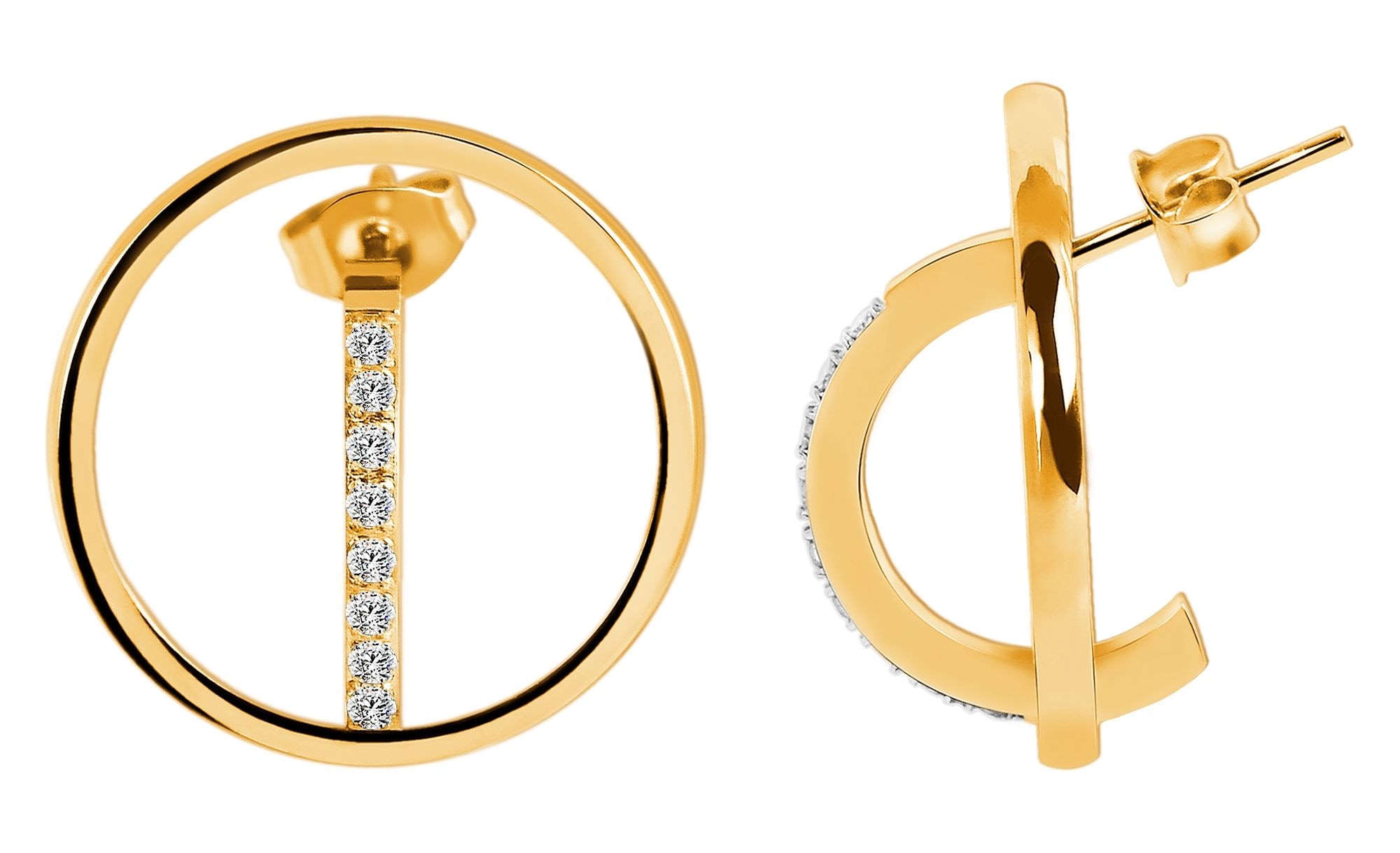 Adelia´s Paar Ohrstecker »Damen Ohrringe ¿ Ohrstecker aus Edelstahl mit Strass Steinchen«