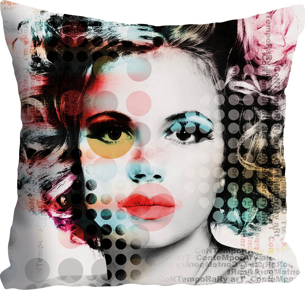 queence Kissenhülle »Emilia«, (1 St.), mit Retro-Portait