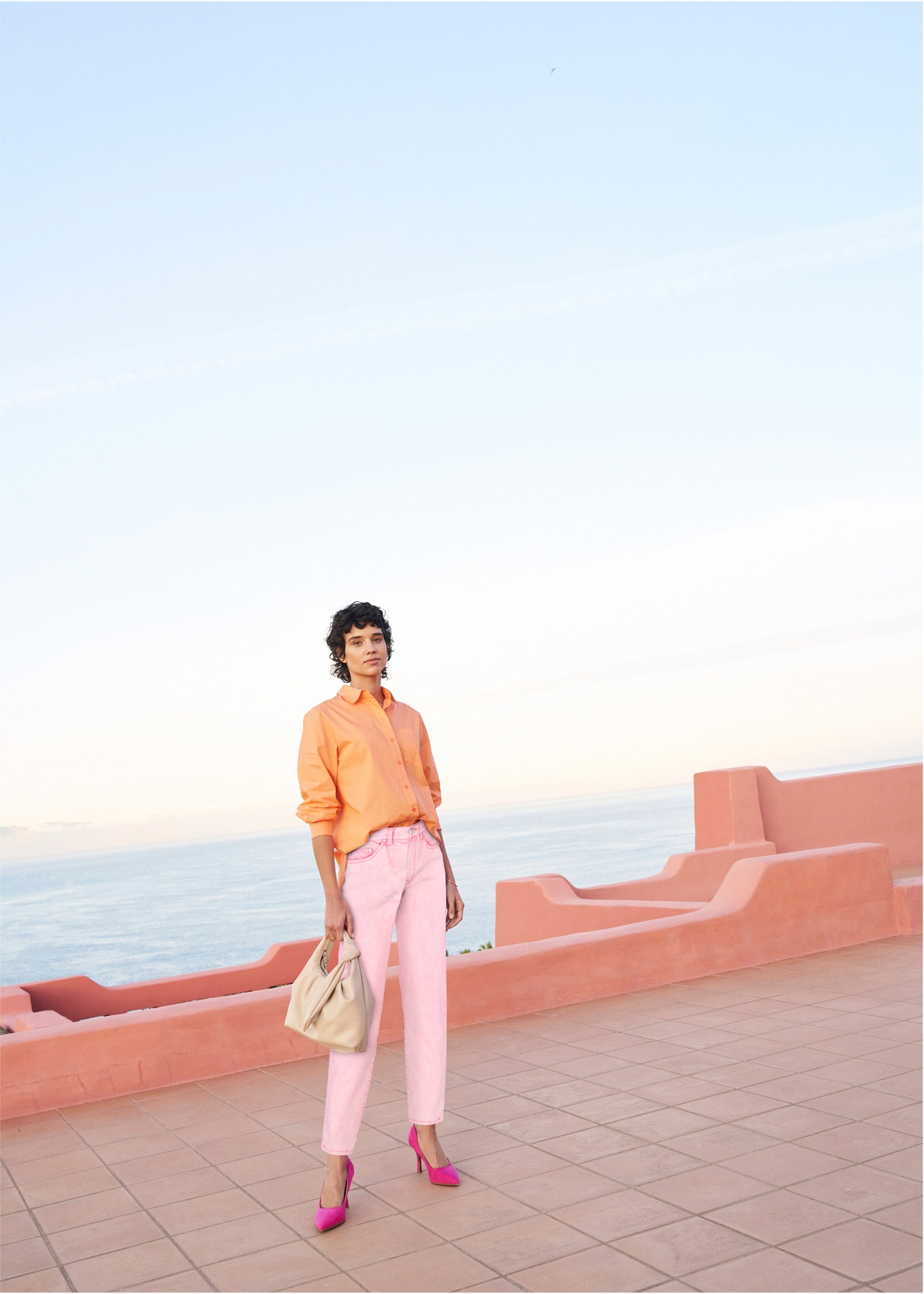 bonprix Webhose »Verkürzte Twill-Hose im Used-Look«  Verkürzte Twill-Hose im Used-Look