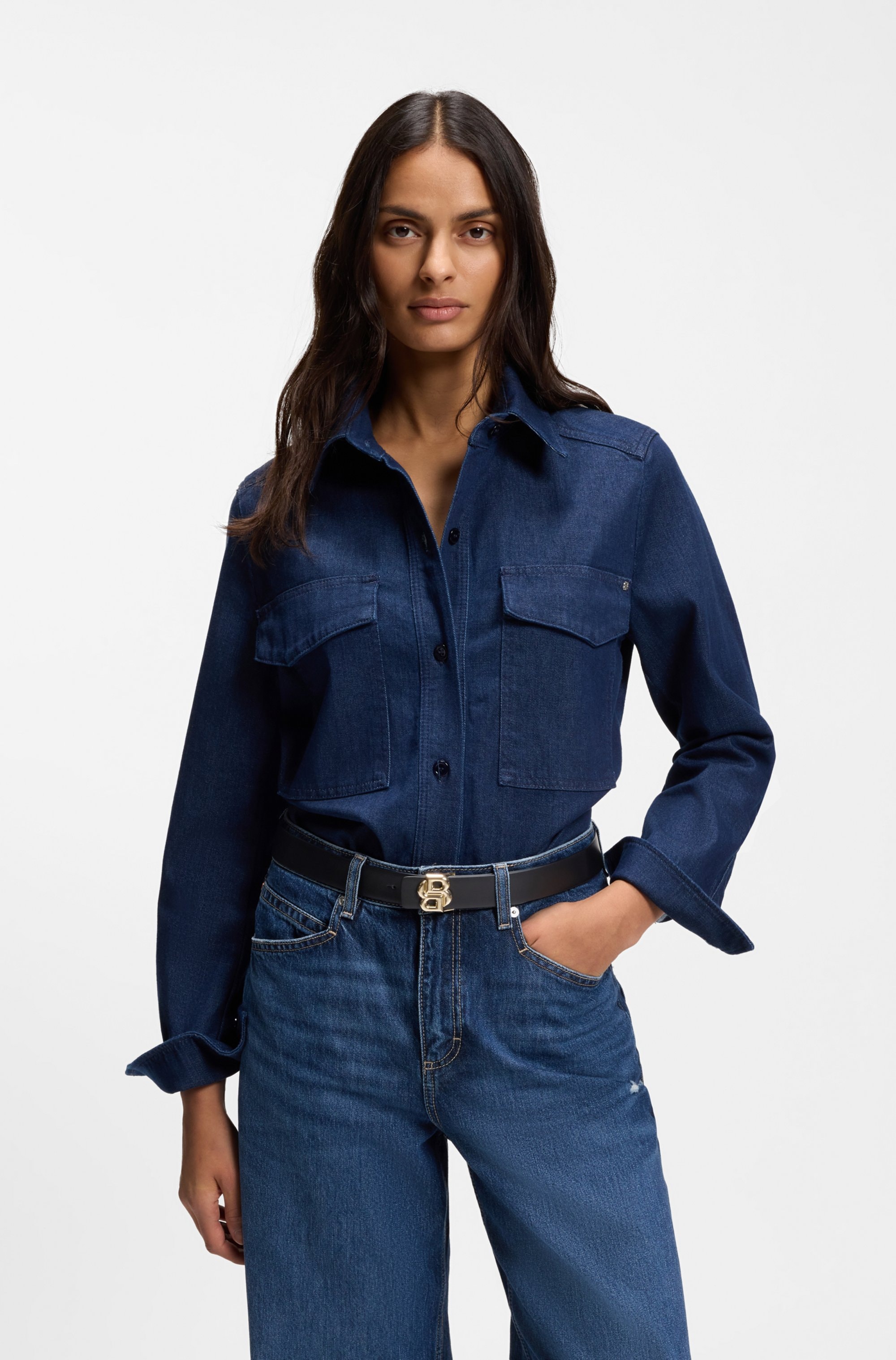 BOSS Ledergürtel »Icon-G Sr30« mit Double-B-Monogramm