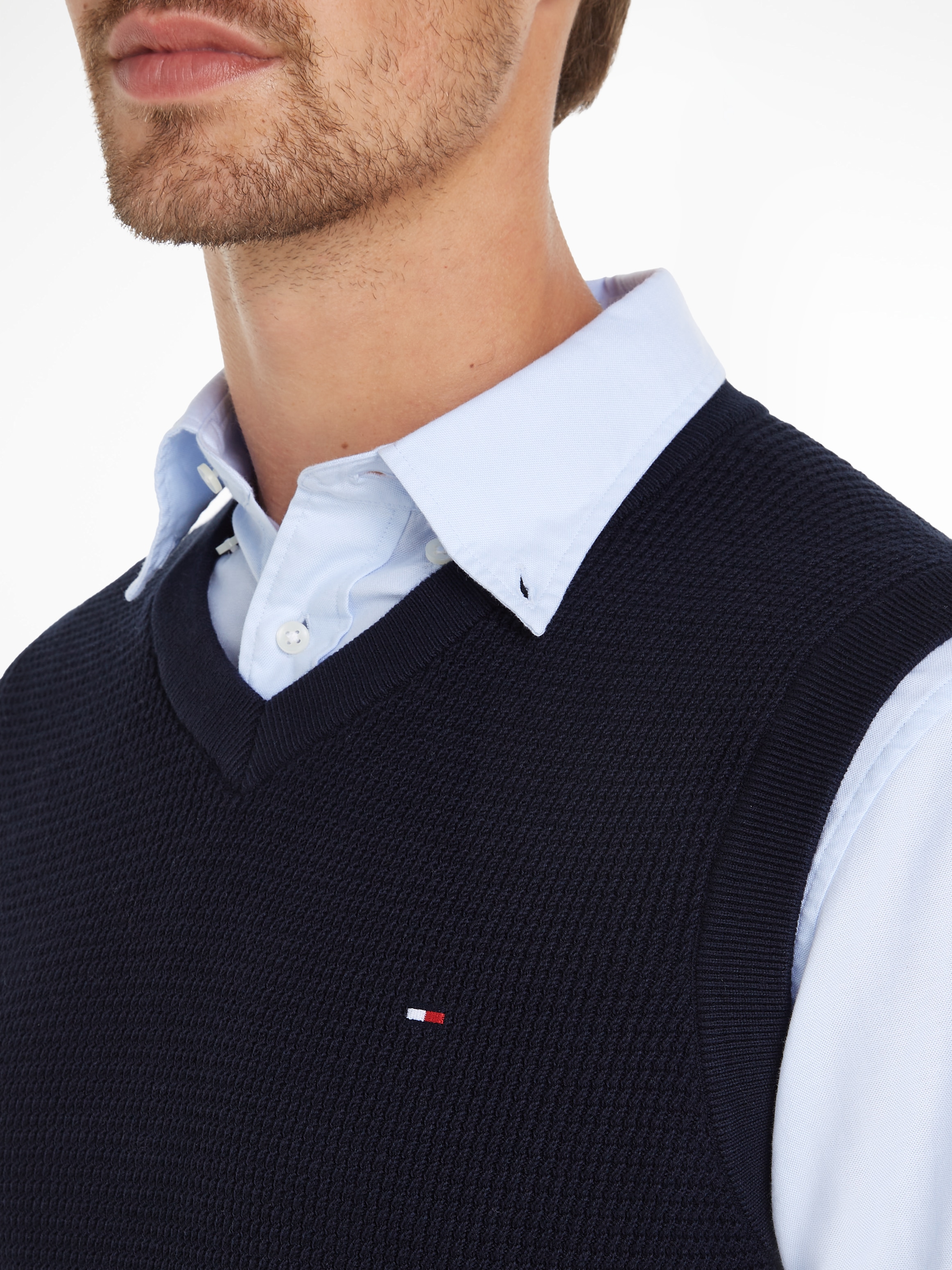 Tommy Hilfiger Pullunder »REFINED STRUCTURE VEST«, mit feiner Struktur