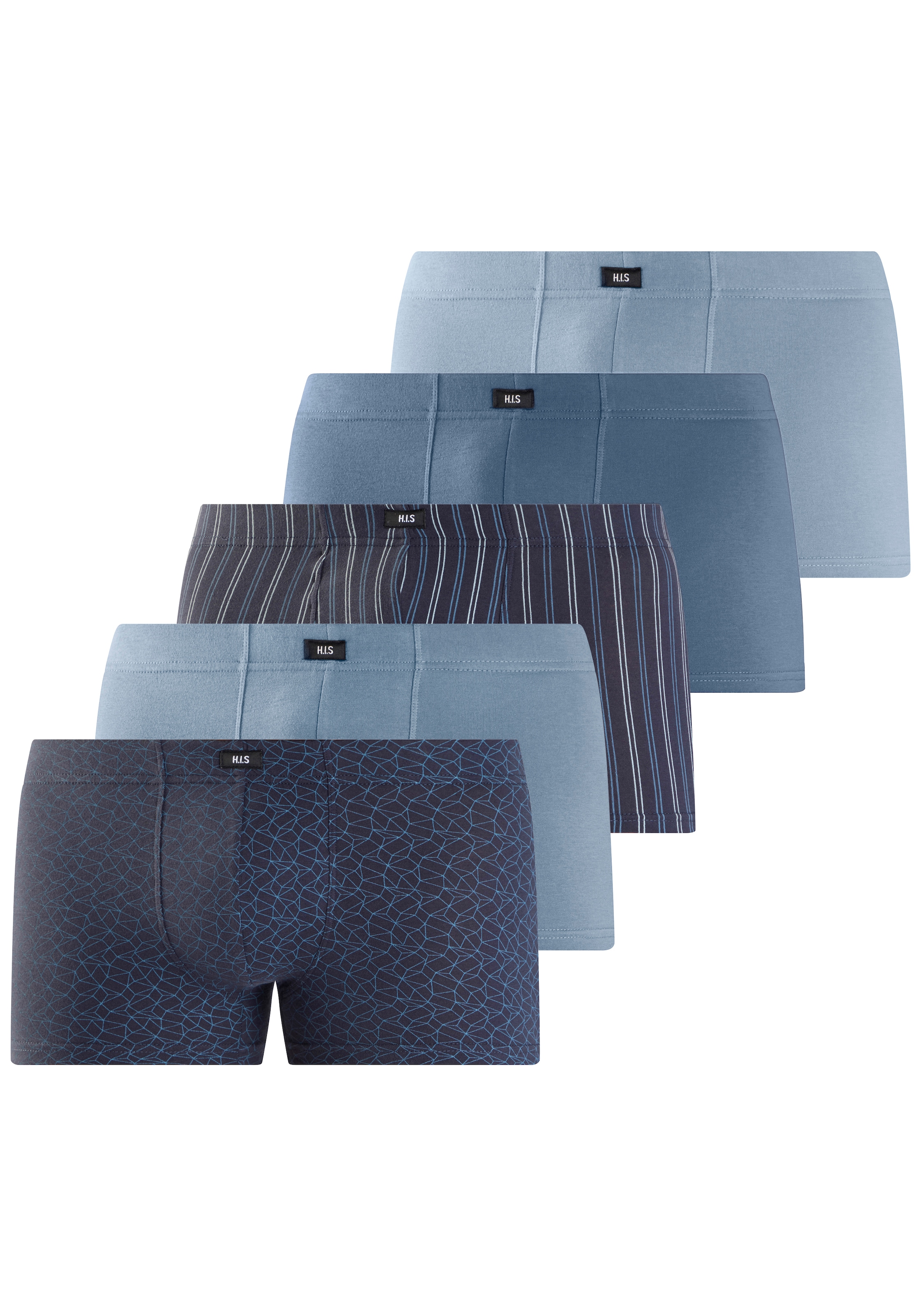 H.I.S Boxer »Boxershorts für Herren« Packung, 5 Stk. in bedruckter Baumwollqualität