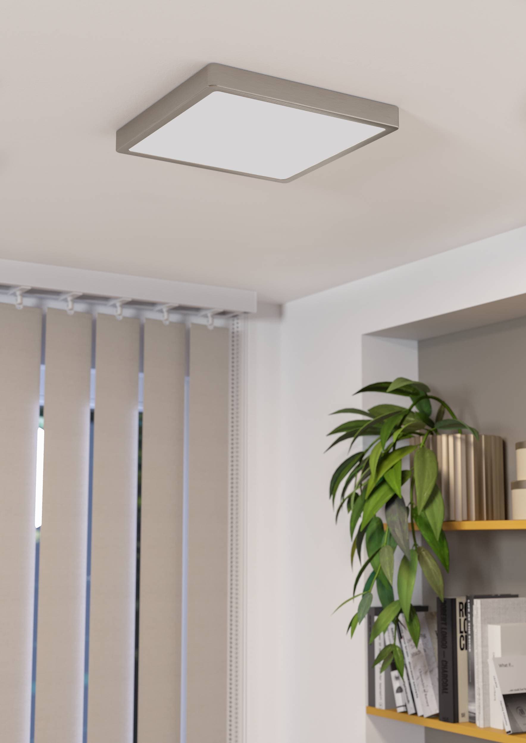 EGLO Aufbauleuchte »Fueva 5 Deckenleuchte, Flurlampe, Wohnzimmerlampe, Nickel-Matt, Lampe« LED-Modul 1 Stk. Warmweiß L x B 28,5 cm, Aufbauleuchte, Deckenlampe, LED Aufbaulampe, Lampe