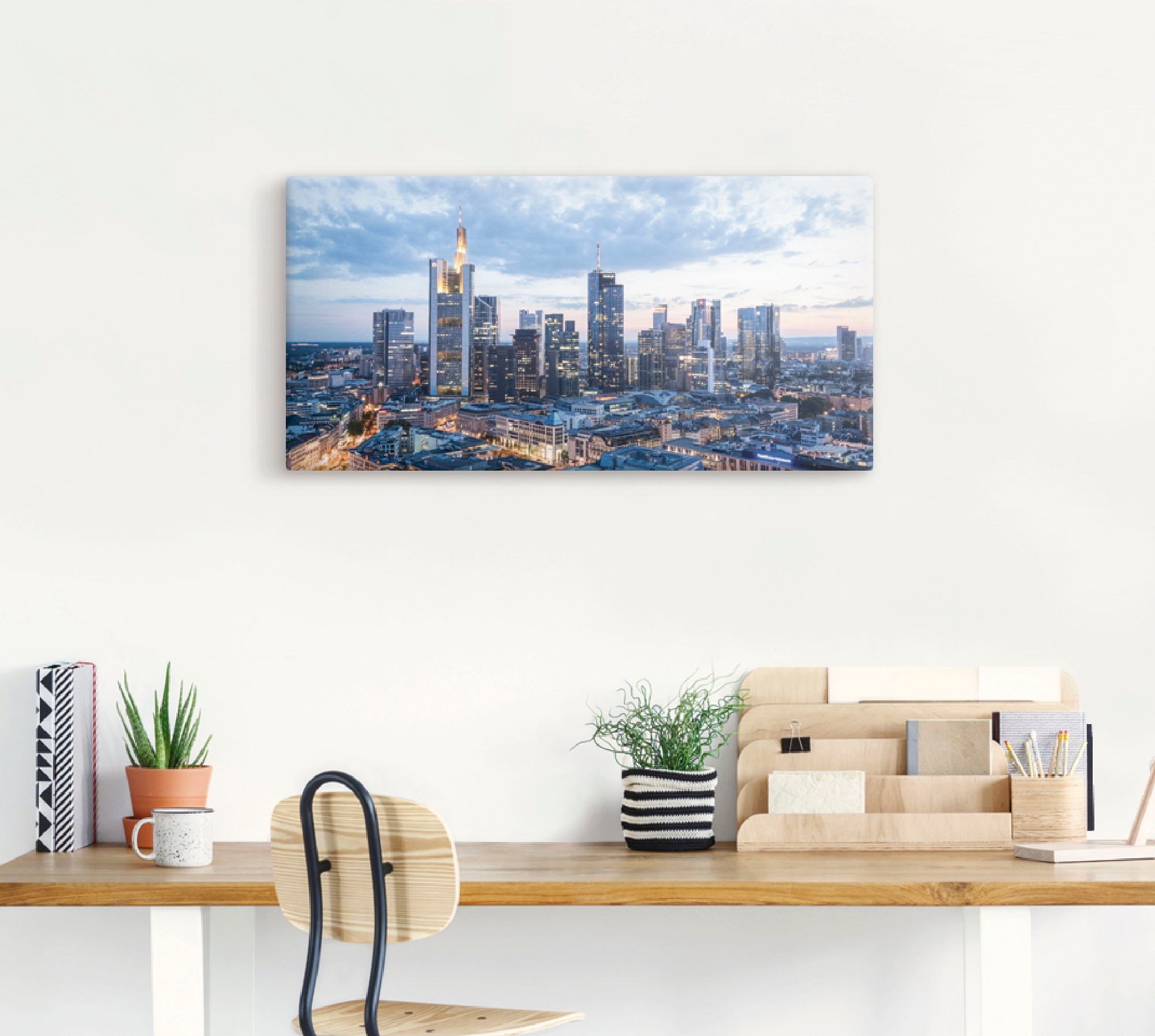 Artland Wandbild »Frankfurt am Main Skyline I«, Deutschland, (1 St.), in vielen Größen & Produktarten - Alubild / Outdoorbild für den Außenbereich, Leinwandbild, Poster, Wandaufkleber / Wandtattoo auch für Badezimmer geeignet