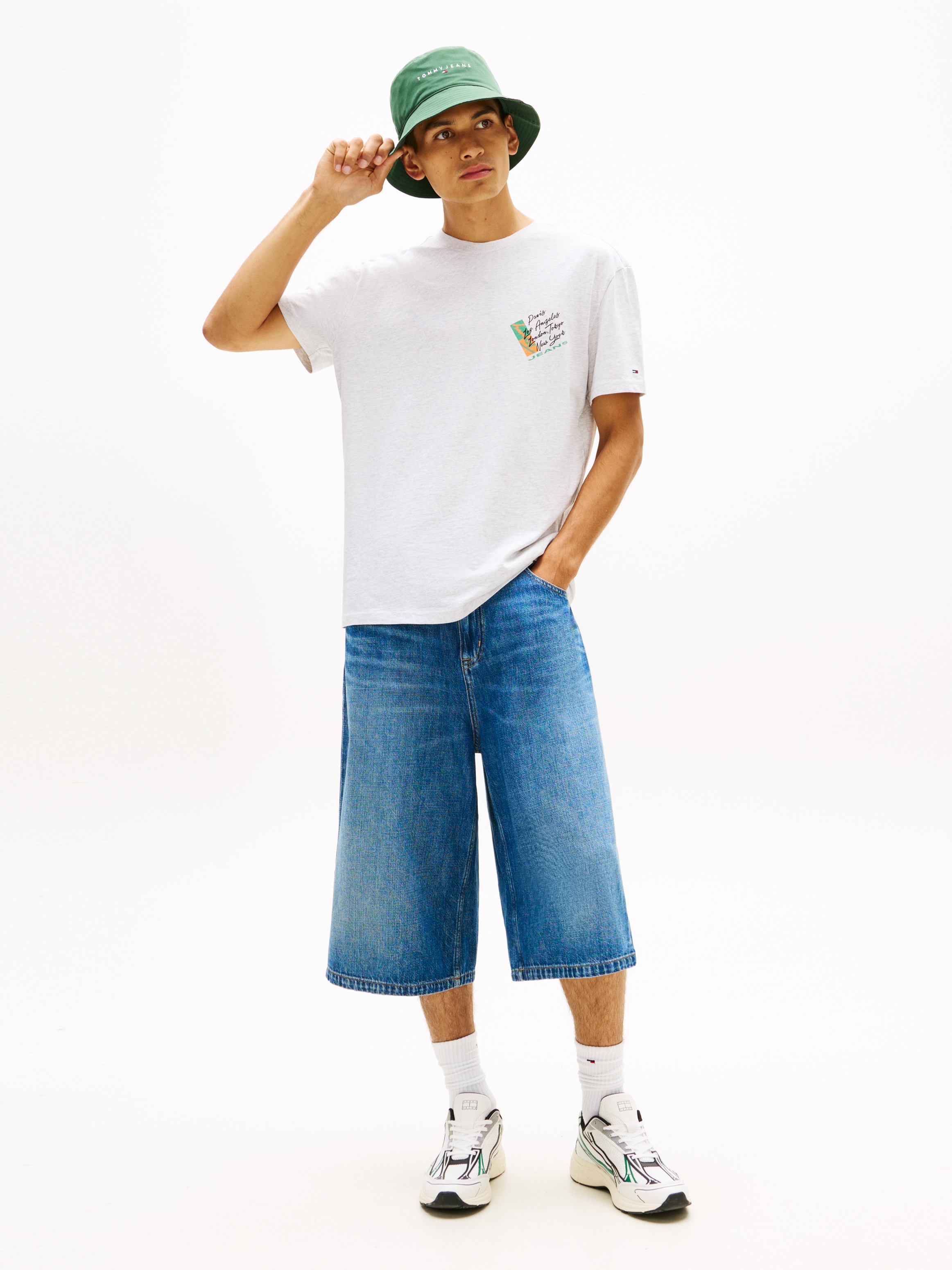 Tommy Jeans T-Shirt »TJM REGULAR FIT SIGN SHIFT« mit Label-Print, Baumwoll-Jersey