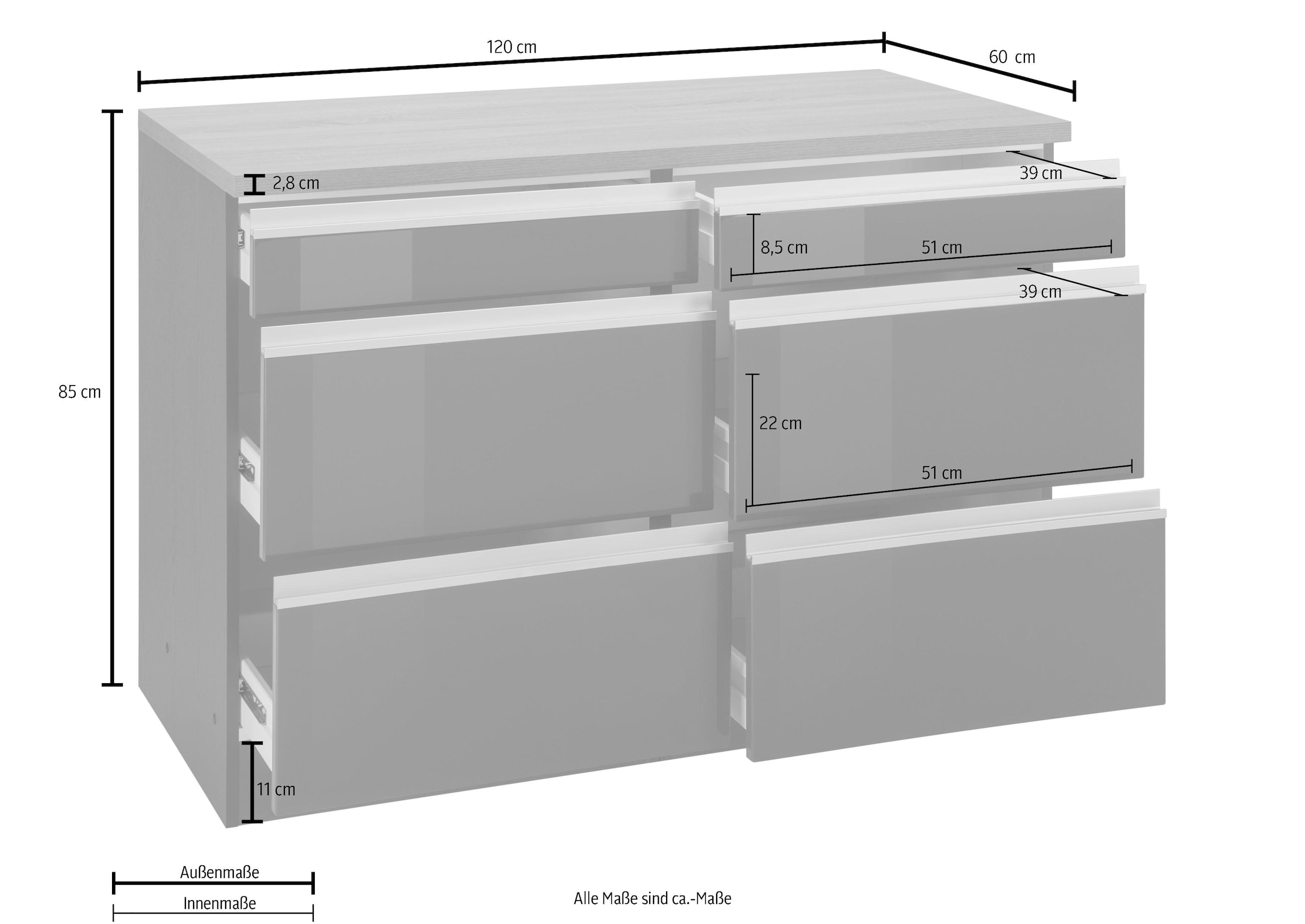 HELD MÖBEL Unterschrank »Ohio«, Breite 120 cm online bei OTTO