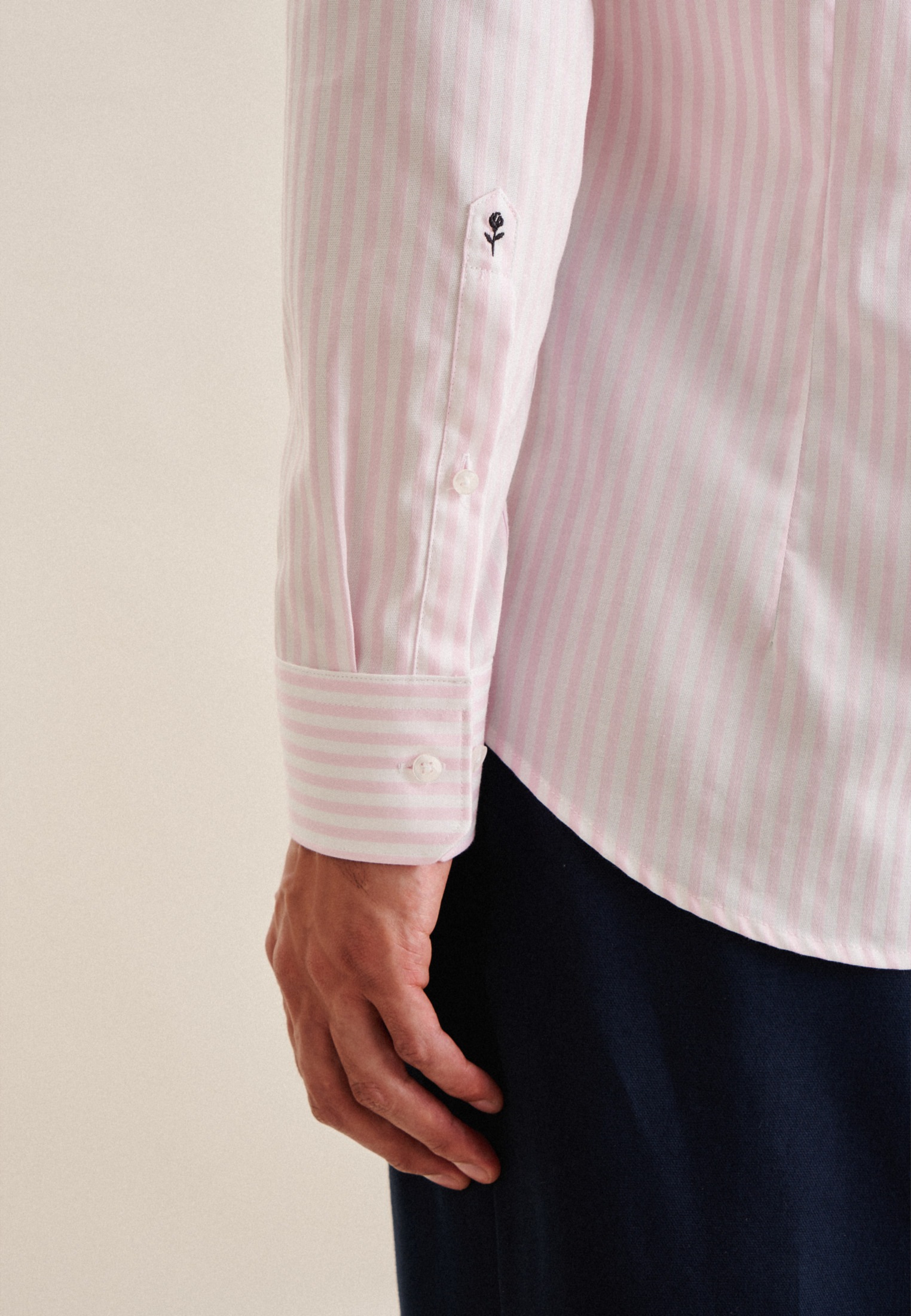 seidensticker Businesshemd »Schwarze Rose«, Slim Kentkragen Gestreift