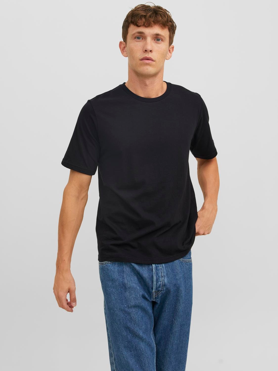 Jack & Jones Rundhalsshirt »JACUNDER TEE CREW NECK 3 PACK NOOS«, (Packung, 3 tlg.)