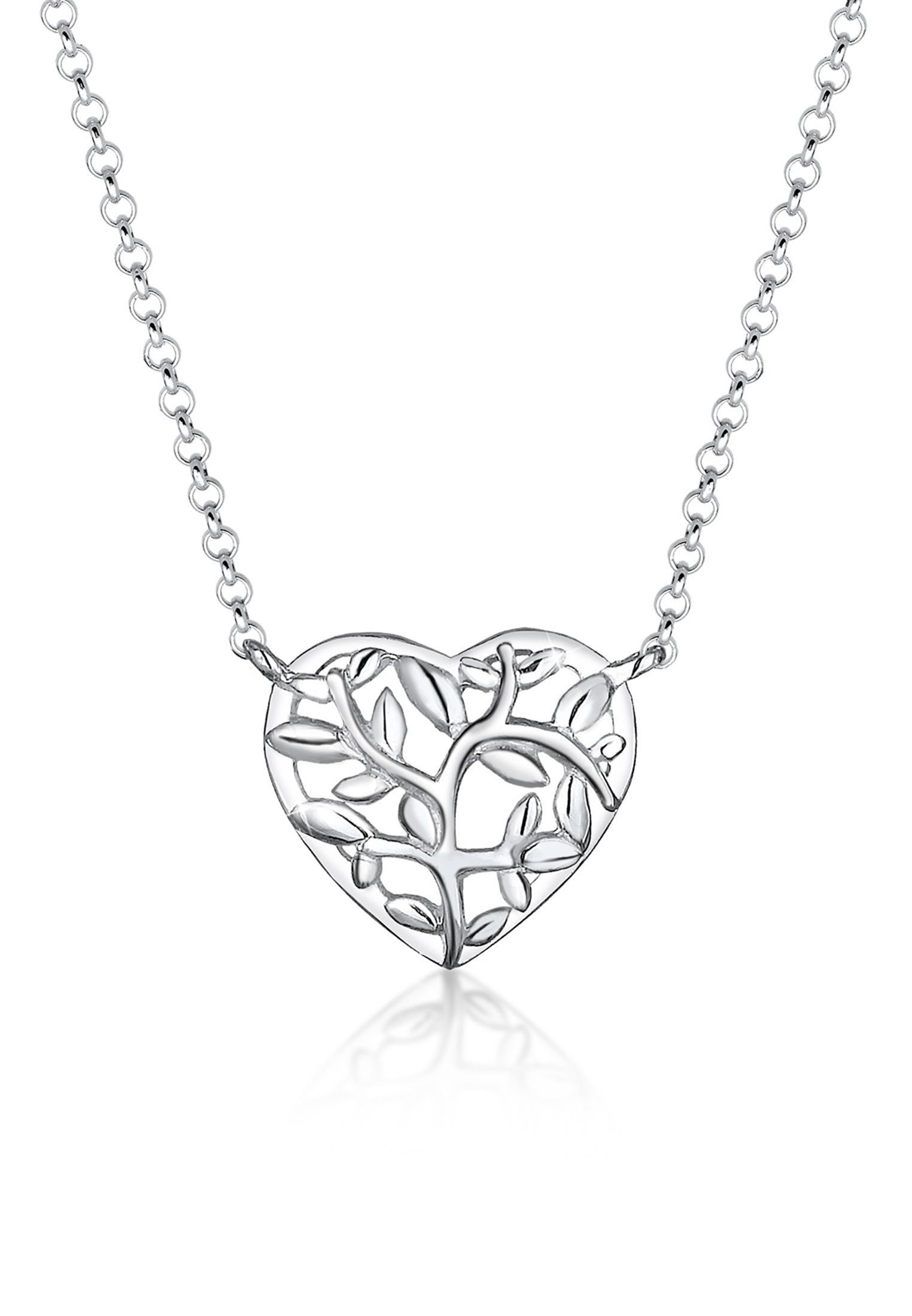 Elli Kette mit Anhänger »Halskette Anhänger Herz Lebensbaum 925 Sterling Silber«