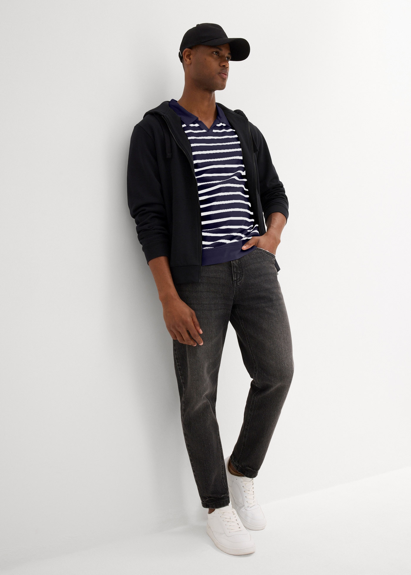 bonprix Poloshirt Poloshirt mit Baumwolle