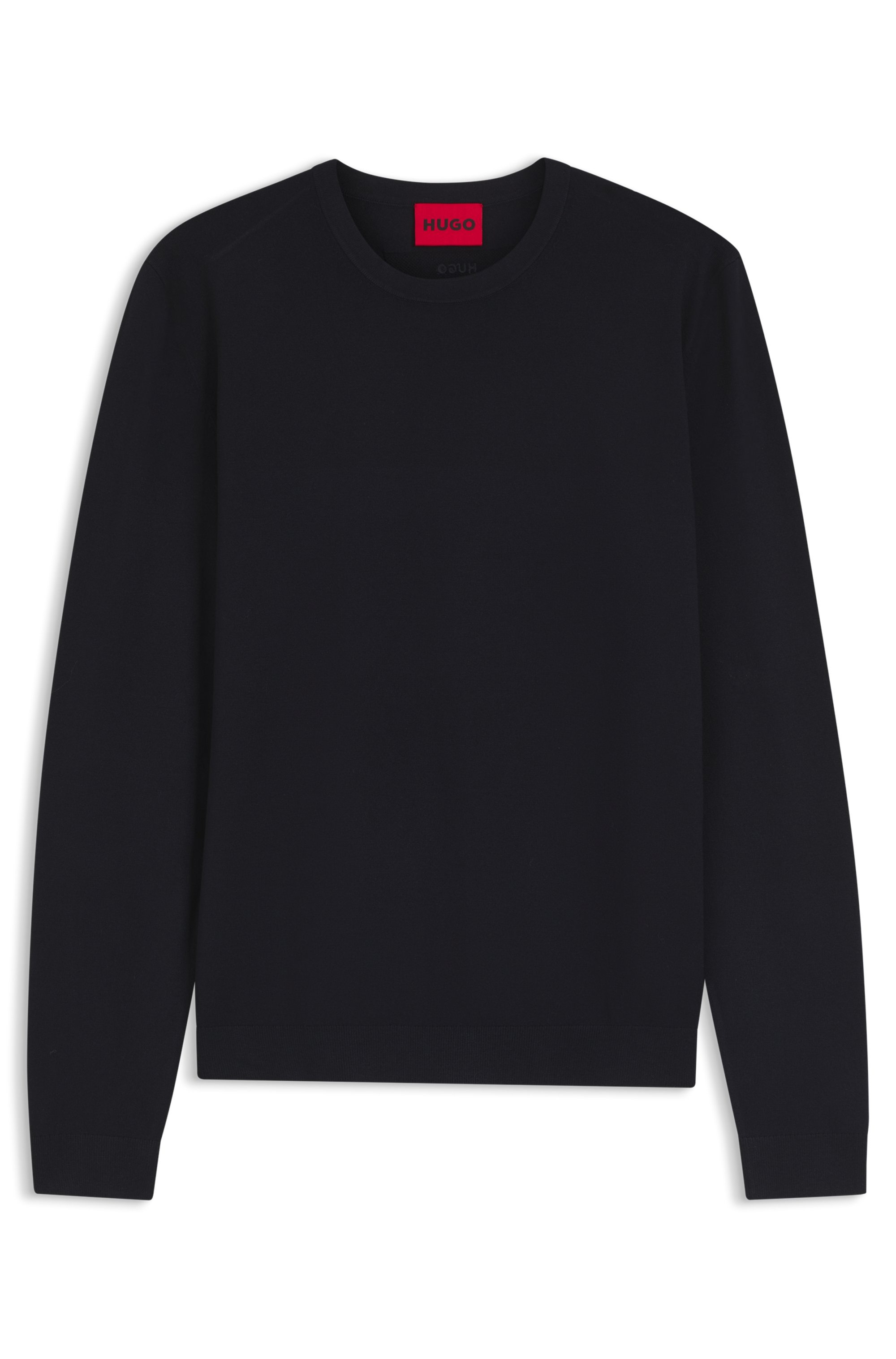 HUGO Strickpullover »San Cody« Rundhalsausschnitt, Viskosemix, Regular Fit