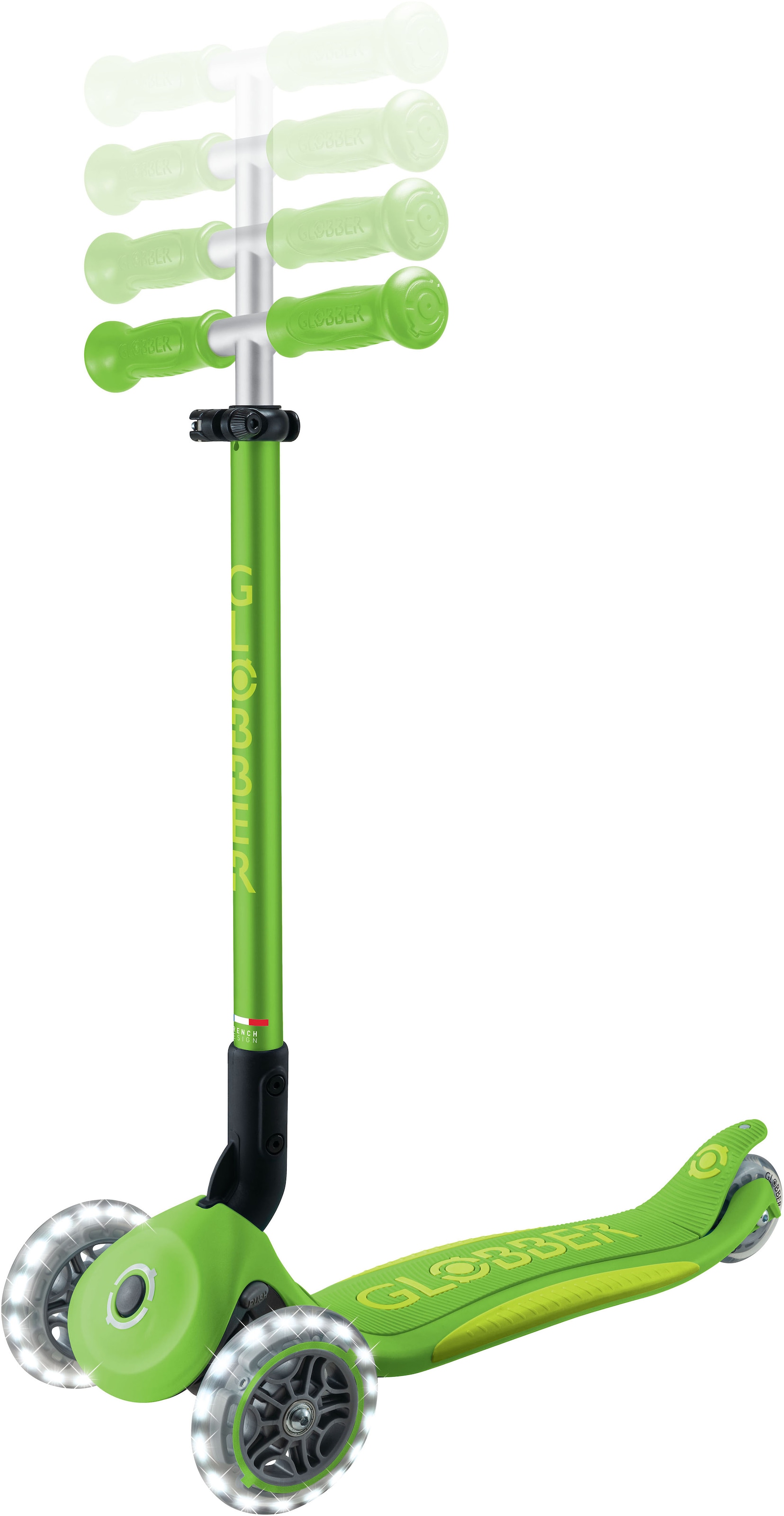 Globber Tretroller »ELITE LIGHTS, mit Leuchtrollen«