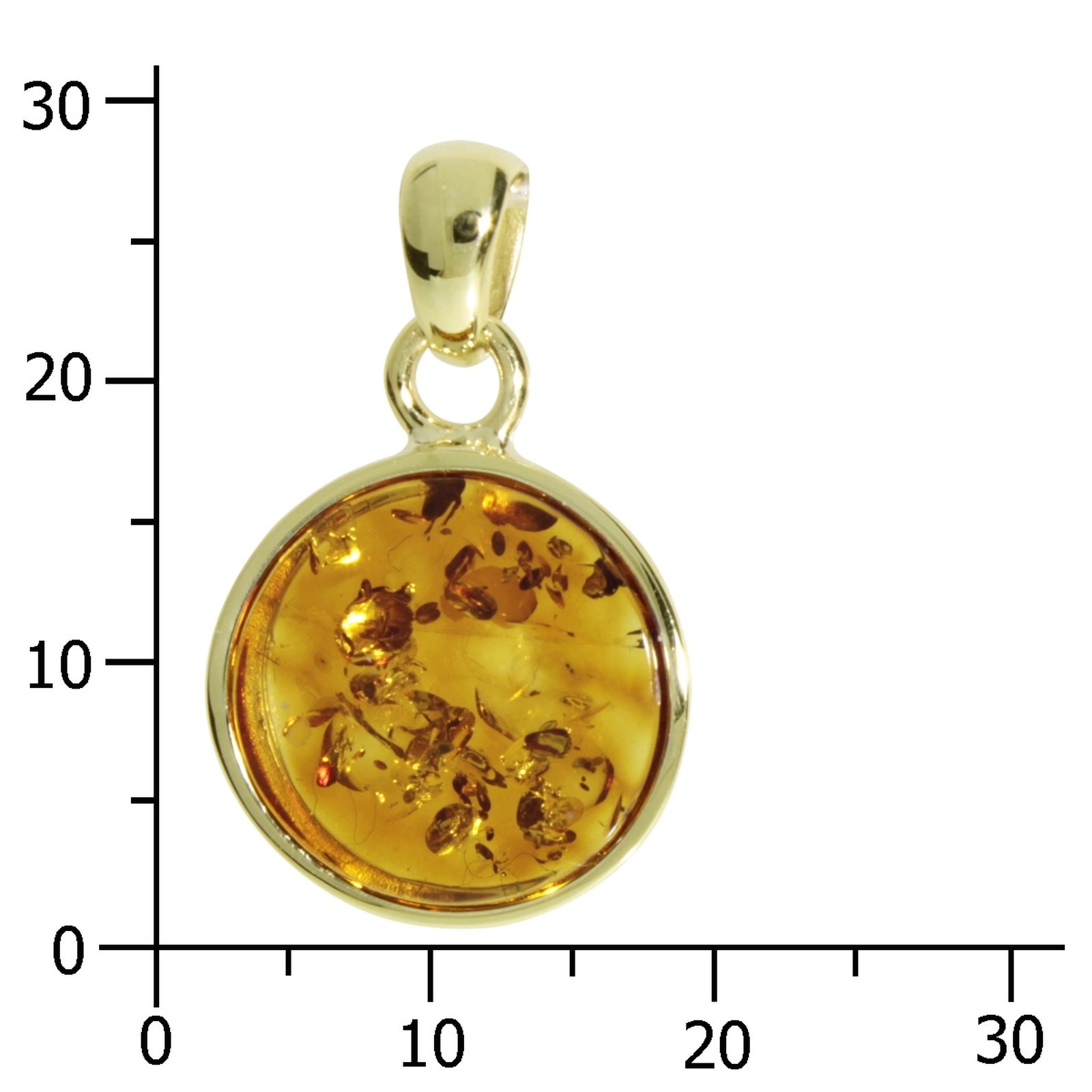 OSTSEE-SCHMUCK Kettenanhänger »- Classic 16 mm - Gold 333/000 - Bernstein«