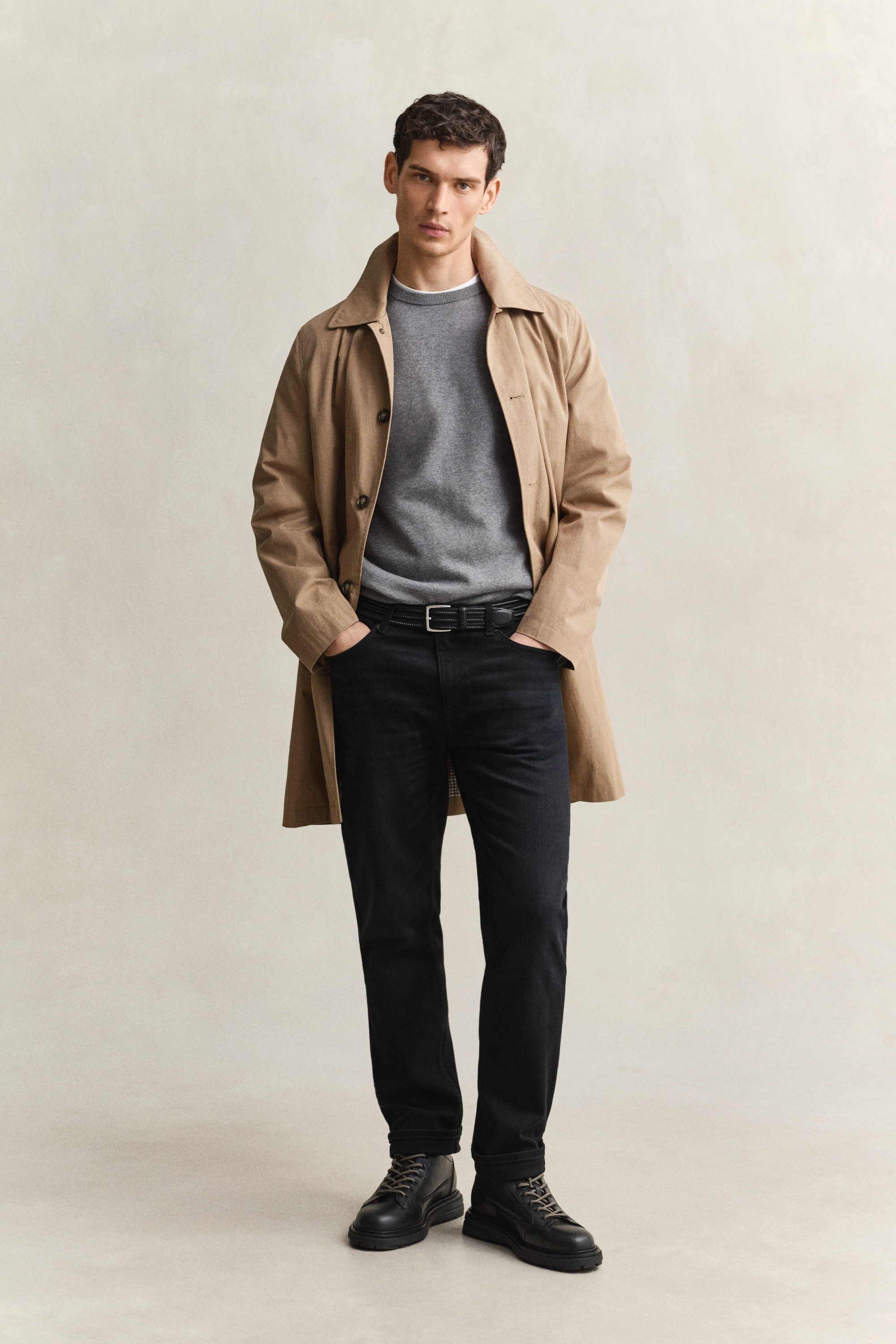 Gant Rundhalspullover »CLASSIC COTTON« Regular fit mit Rundhalsausschnitt