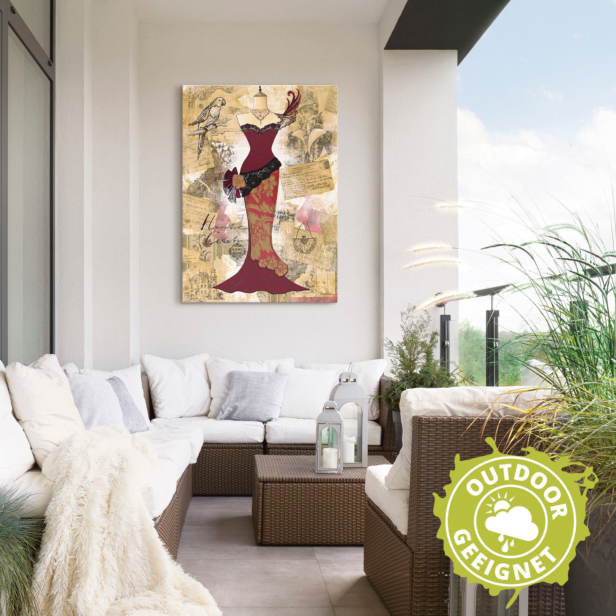 Artland Wandbild »Antikes Kleid - Collage«, Mode, (1 St.), als Alubild, Outdoorbild, Leinwandbild, Poster in verschied. Größen