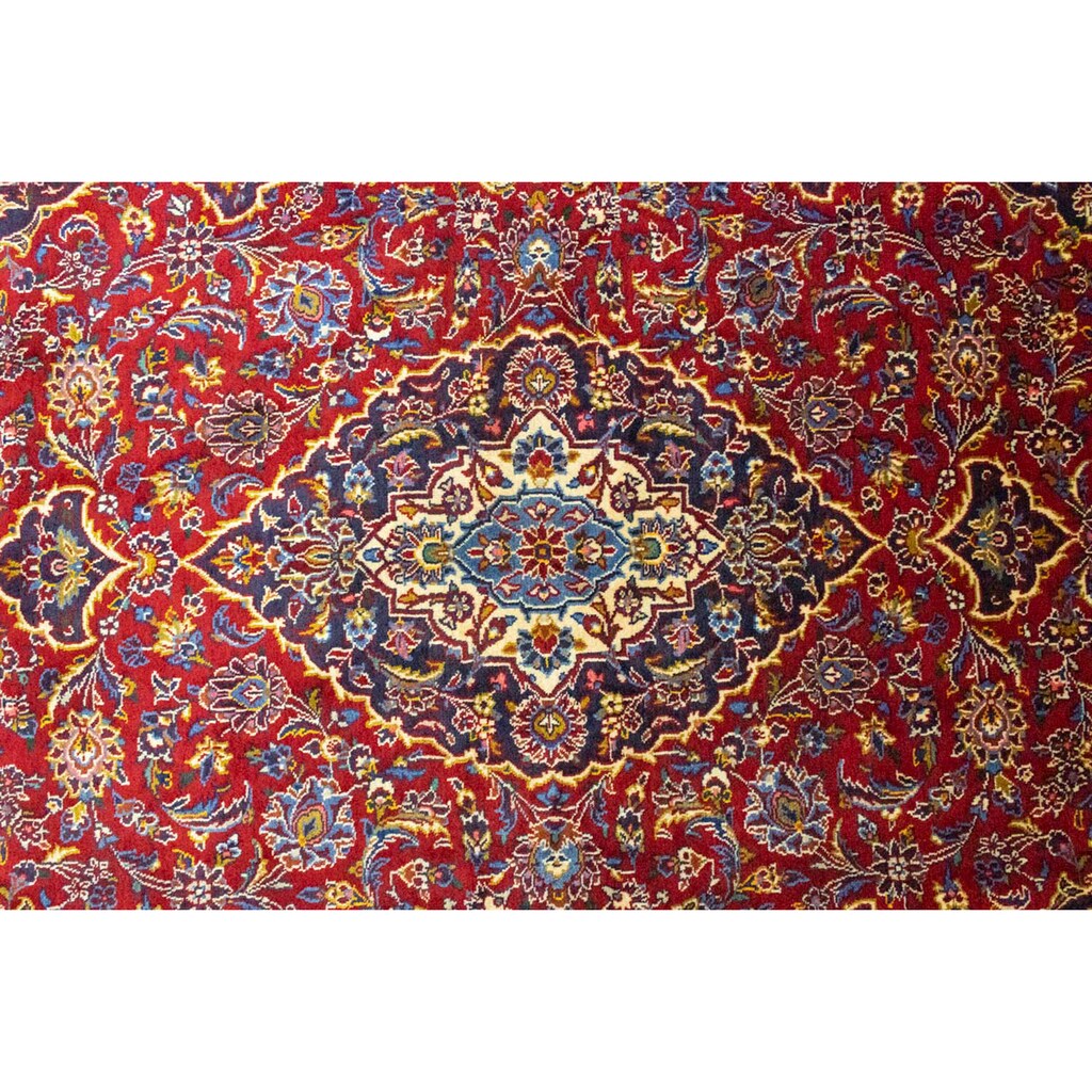 morgenland Wollteppich »Keshan Medaillon Rosso 222 x 138 cm«, rechteckig