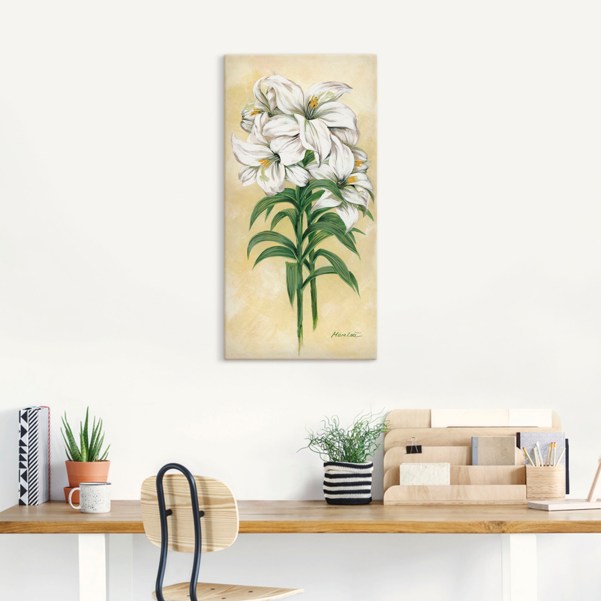Artland Leinwandbild »Lilien« Blumen 1 Stk. tlg. auf Holzrahmen gespannt