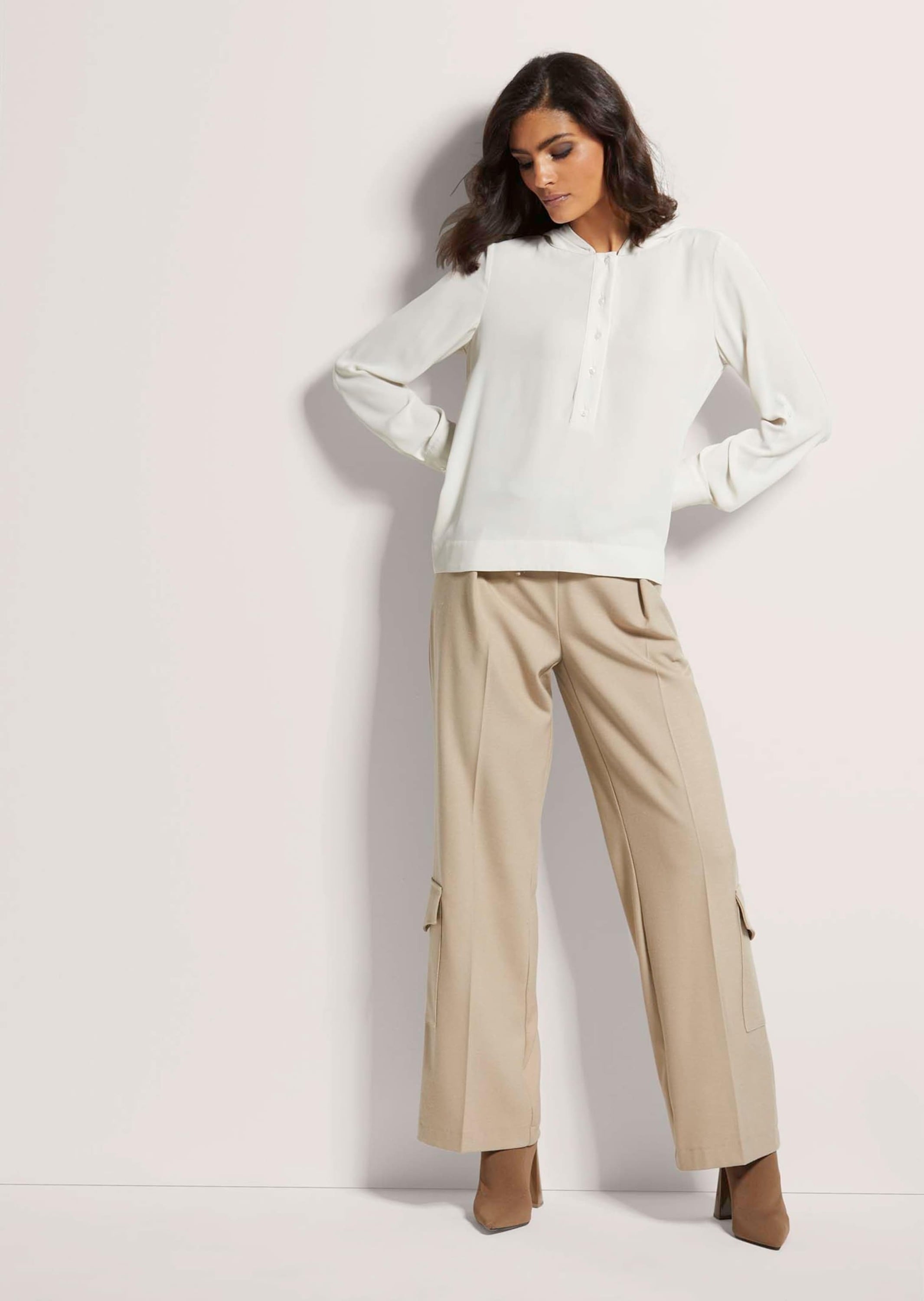 MADELEINE Langarmbluse »Bluse Schlupfbluse mit Kapuze«