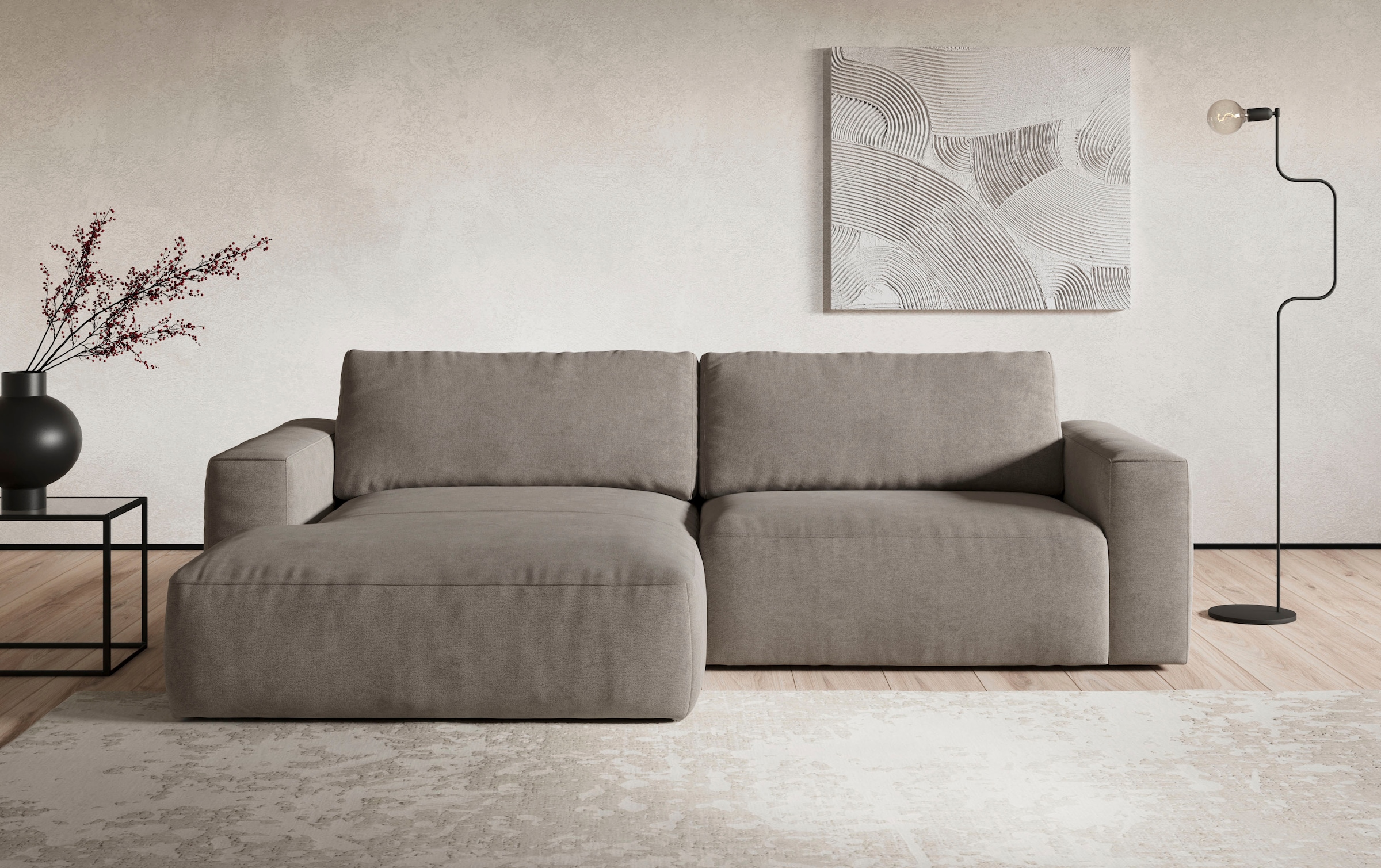 COTTA Ecksofa »Lasso L-Form, XL-Sofa«, mit breiter Recamiere im trendigen Cord oder...