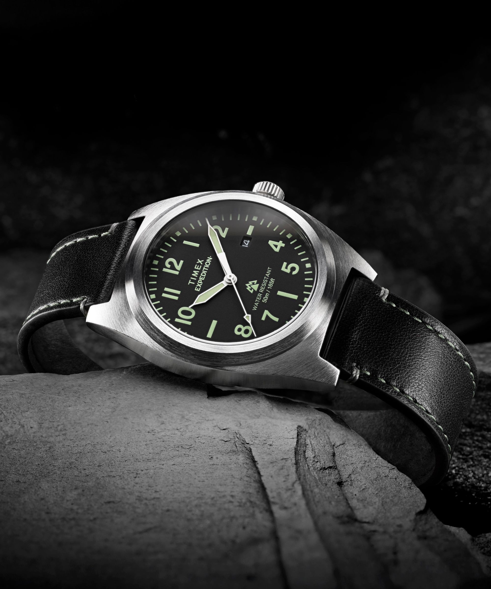 Timex Quarzuhr »Timex-CAPSTONE« Armbanduhr, Herrenuhr, Lederarmband, analog, Tag, Beleuchtung