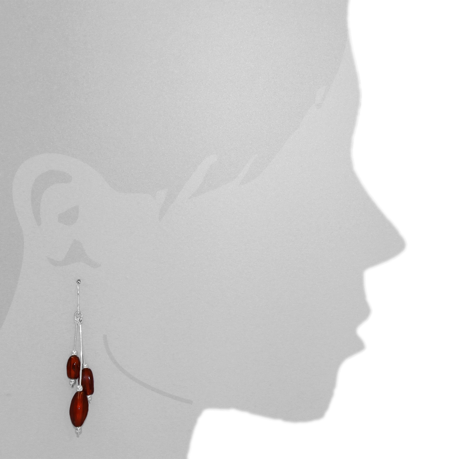 OSTSEE-SCHMUCK Paar Ohrhänger »- Lenia - Silber 925/000 - Bernstein«