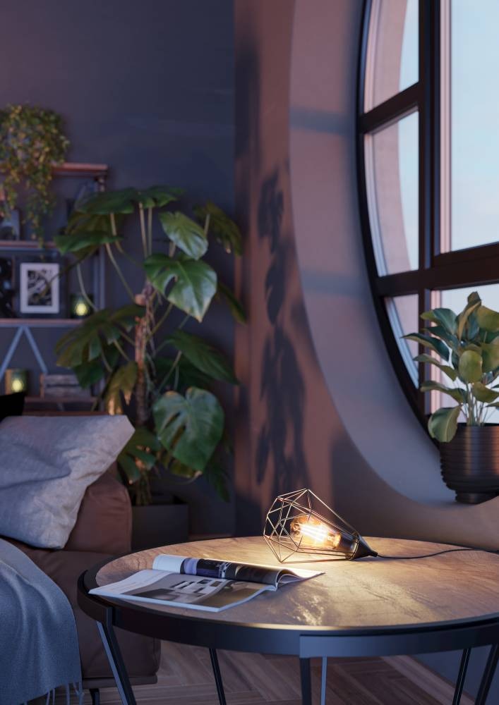 EGLO Tischleuchte »TARBES« E27 1 Stk. Nachttischlampe, Esszimmer, Flur, Drahtgeflecht, 1flammig, 9x7x9cm