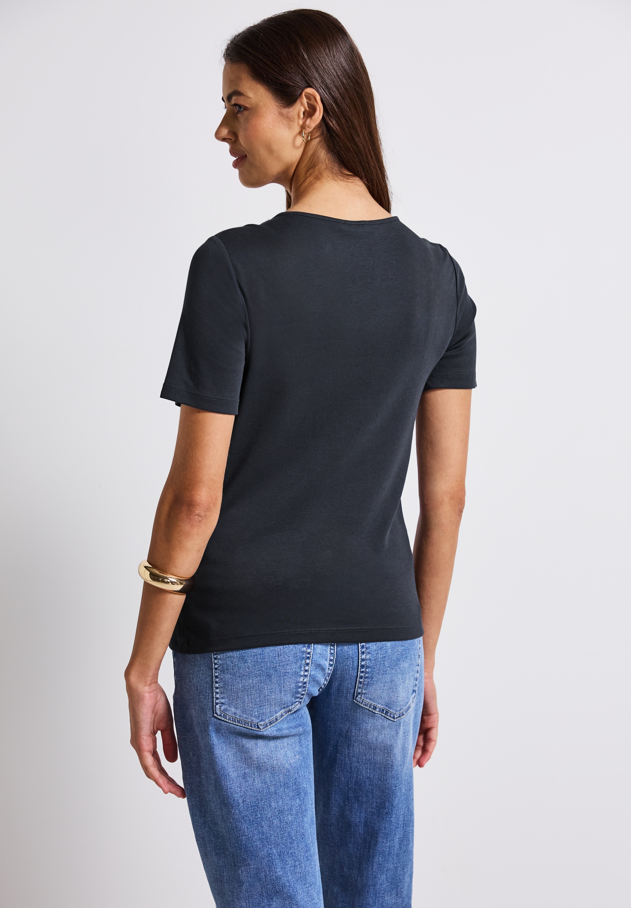 STREET ONE T-Shirt, mit Herzausschnitt
